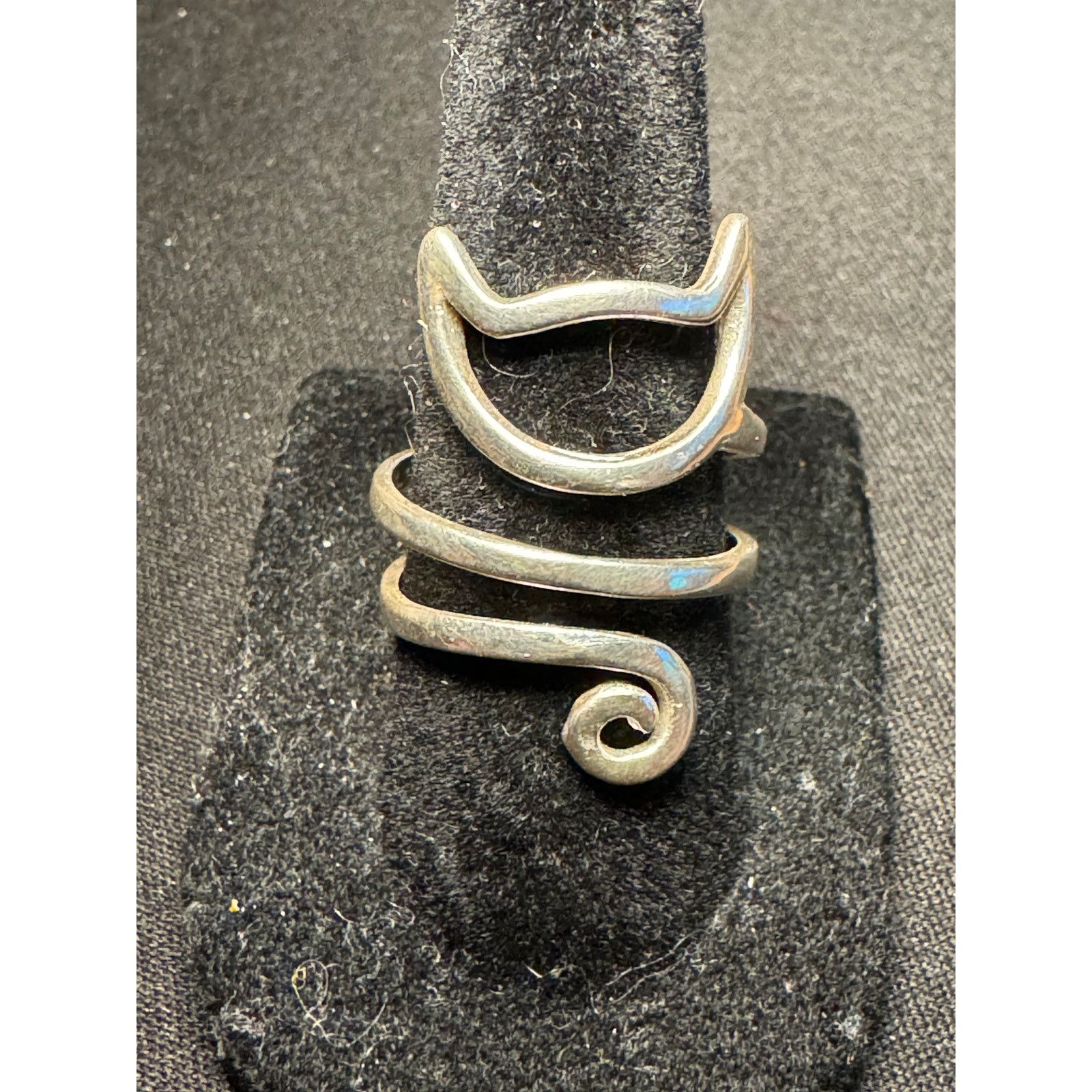 Other 925 Sterling Silver Wrap Cat Ring Size 7.5 Size ONE SIZE - 2 Thumbnail