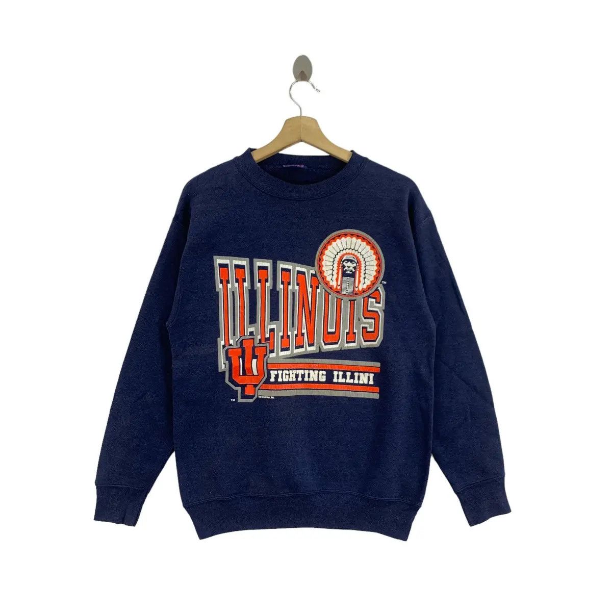NFL × Vintage Vintage 90’ ILLINOIS FIGHTING ILLINI FOOTBALL NFL Sweatshirt Size US M / EU 48-50 / 2 - 1 Thumbnail