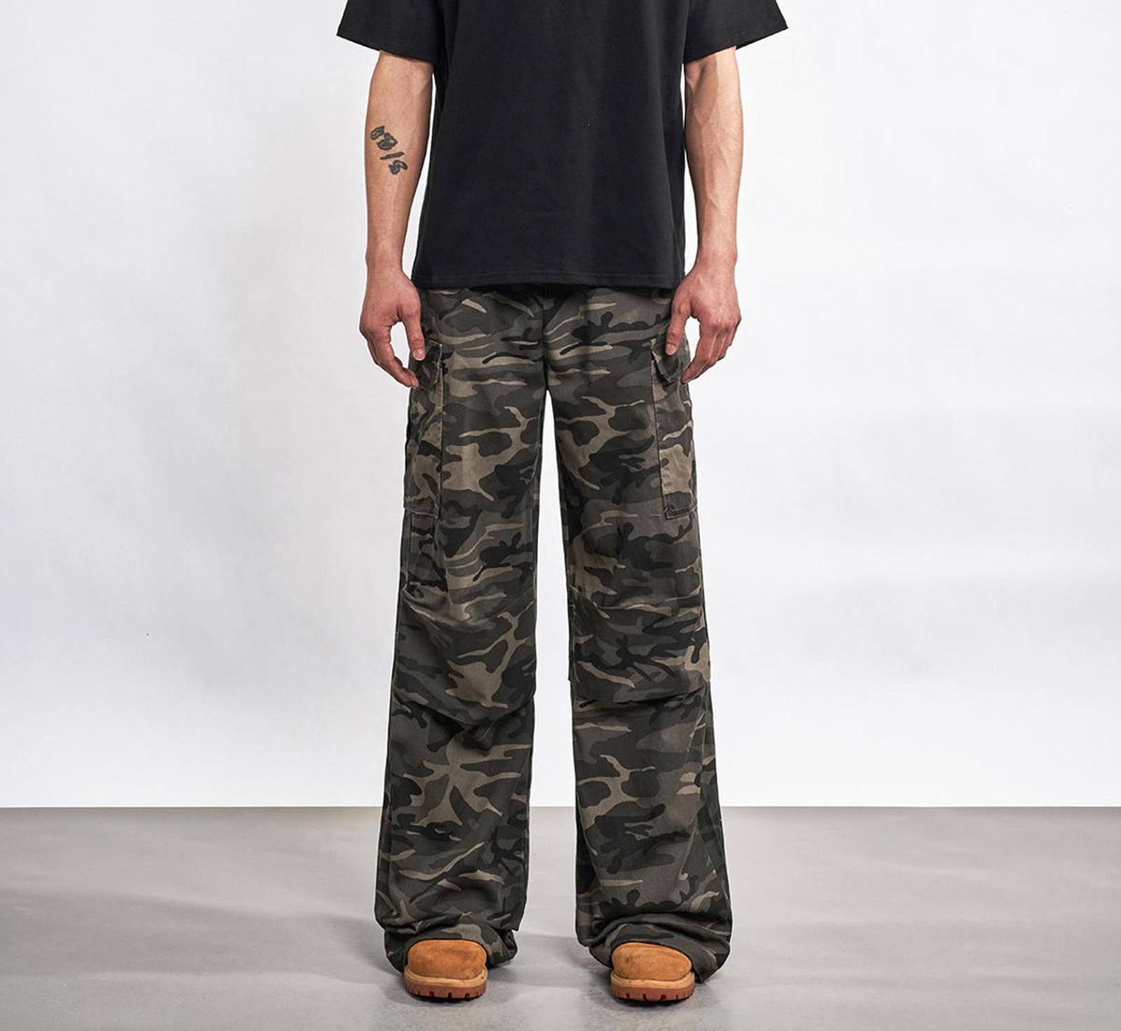 Cargo Straight Wide Leg Pants