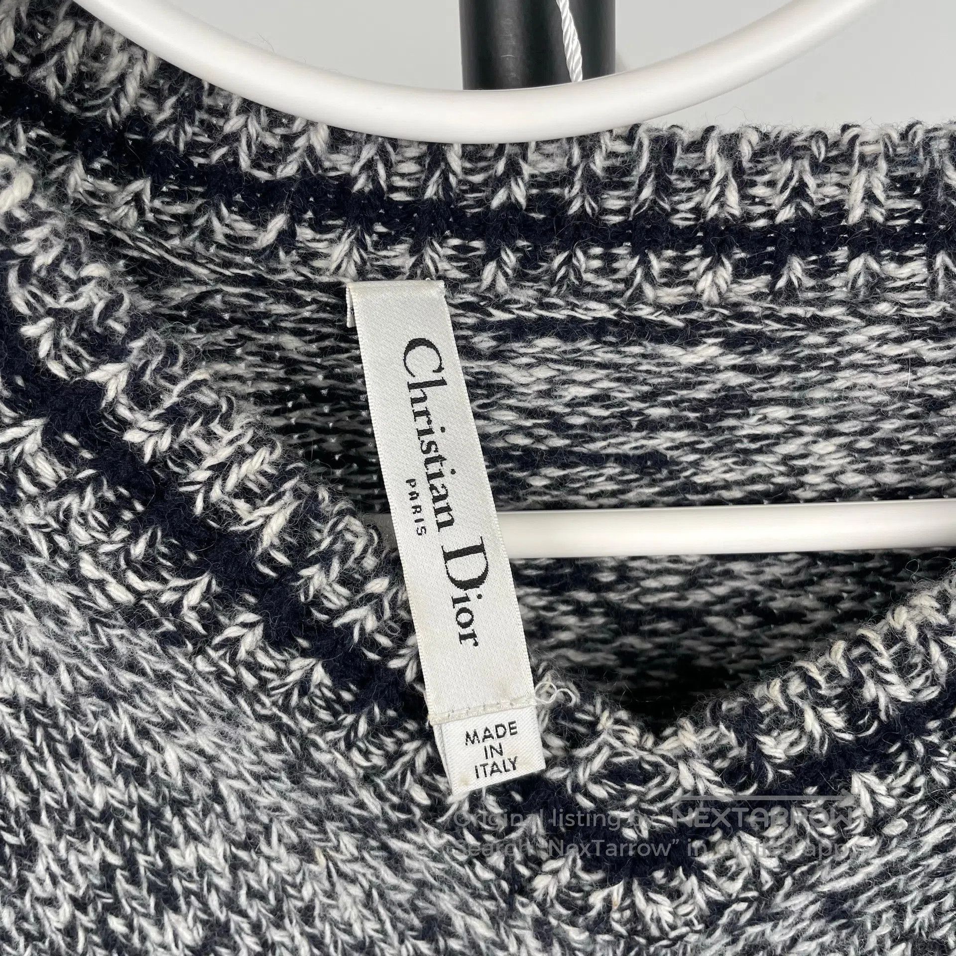 Dior Dior Academy style gray knitted V-neck cashmere sweater| Size XS / US 0-2 / IT 36-38 - 4 Thumbnail