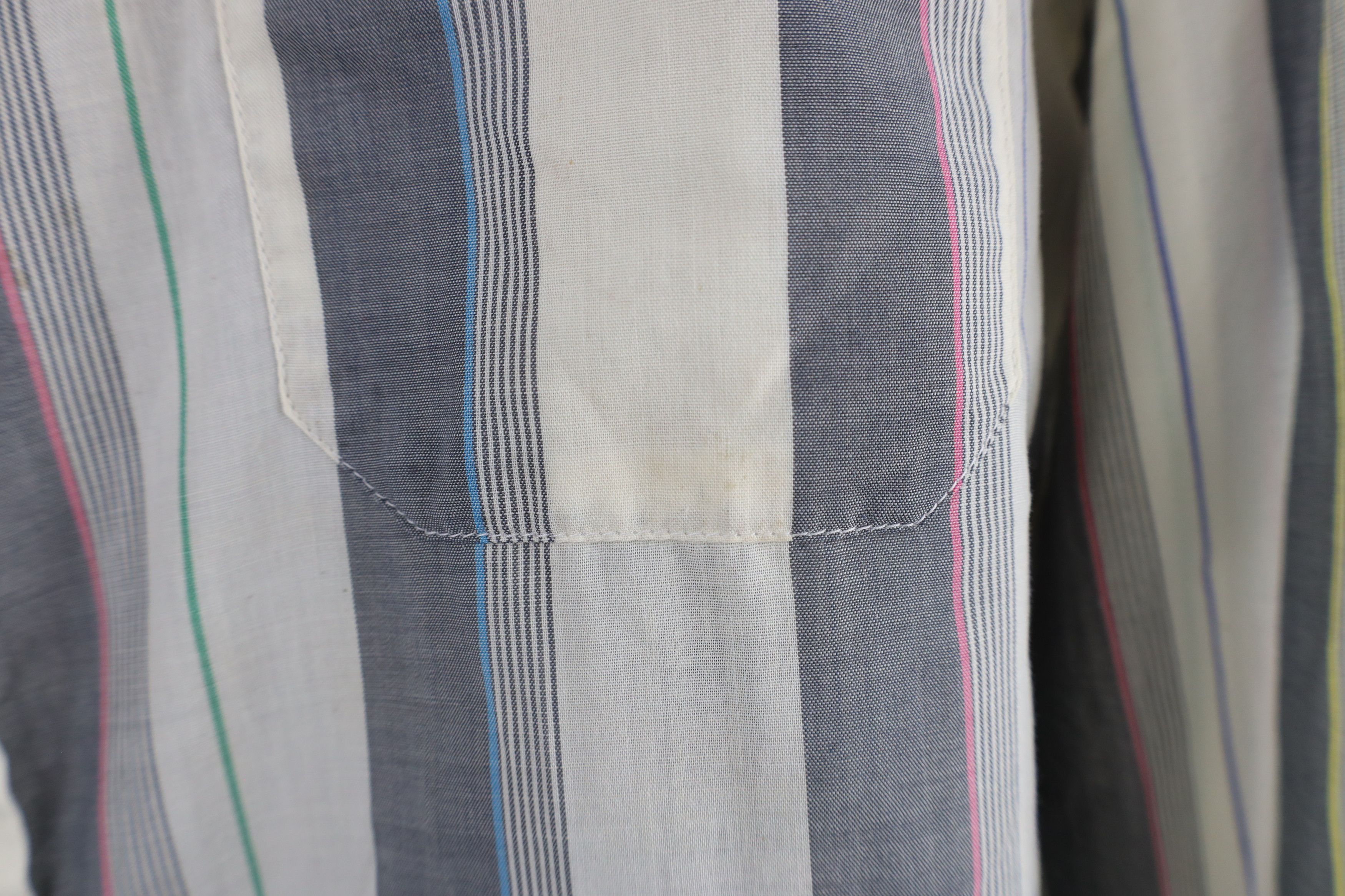 Vintage Vintage 90s Streetwear Rainbow Striped Collared Button Shirt Size US XL / EU 56 / 4 - 12 Thumbnail