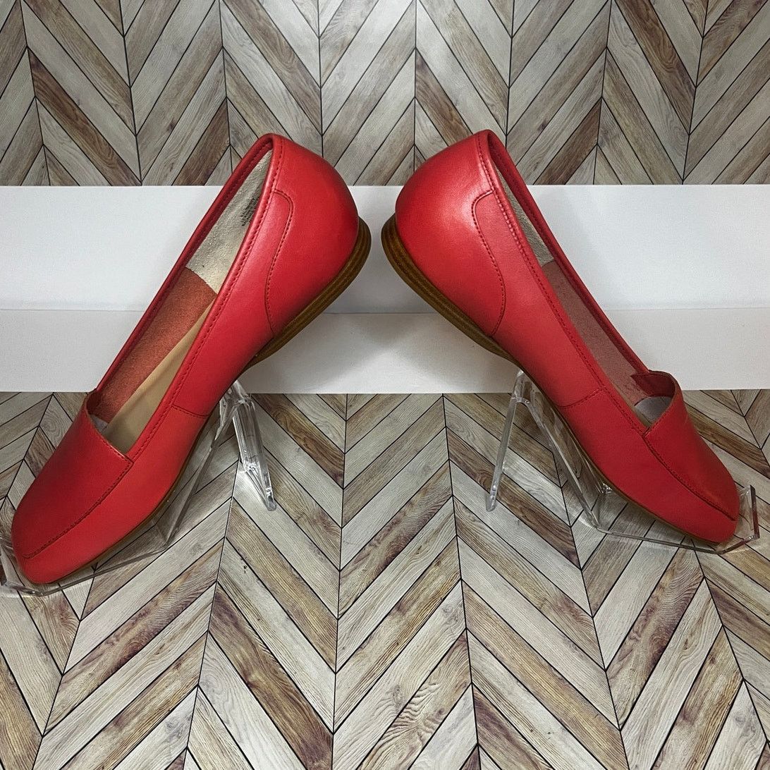 Other Enzo Angiolini Leather Square Toe Flat Shoes Red 9.5N Size US 9.5 / IT 39.5 - 3 Thumbnail