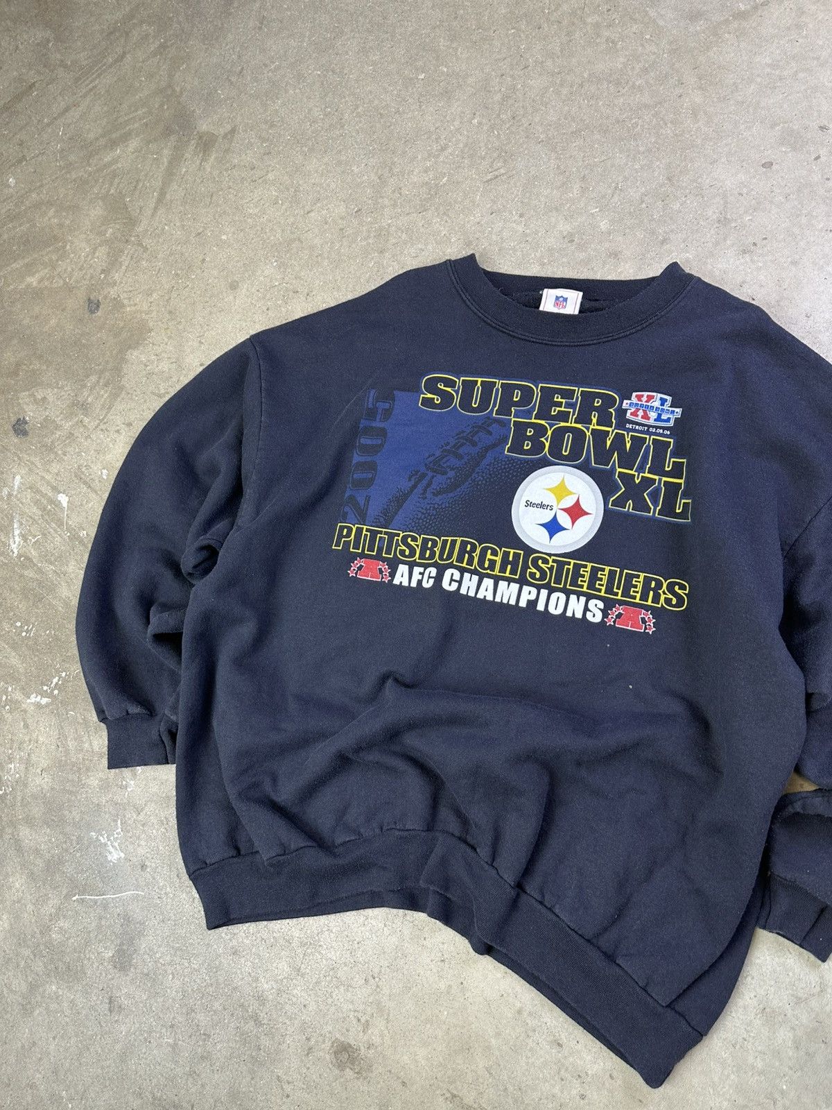 Vintage Vintage Boxy Crewneck Pittsburgh Steelers Superbowl XXL Size US XXL / EU 58 / 5 - 2 Thumbnail