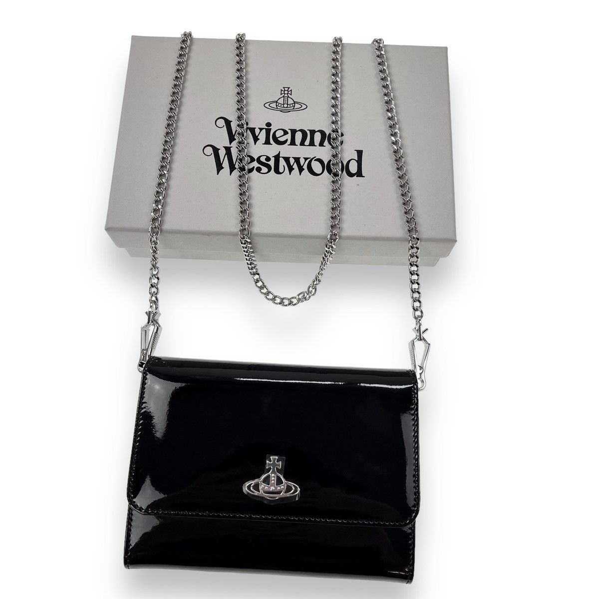 Vivienne Westwood Vivienne Westwood Shiny Patent Leather Crossbody Wallet Size ONE SIZE - 1 Thumbnail