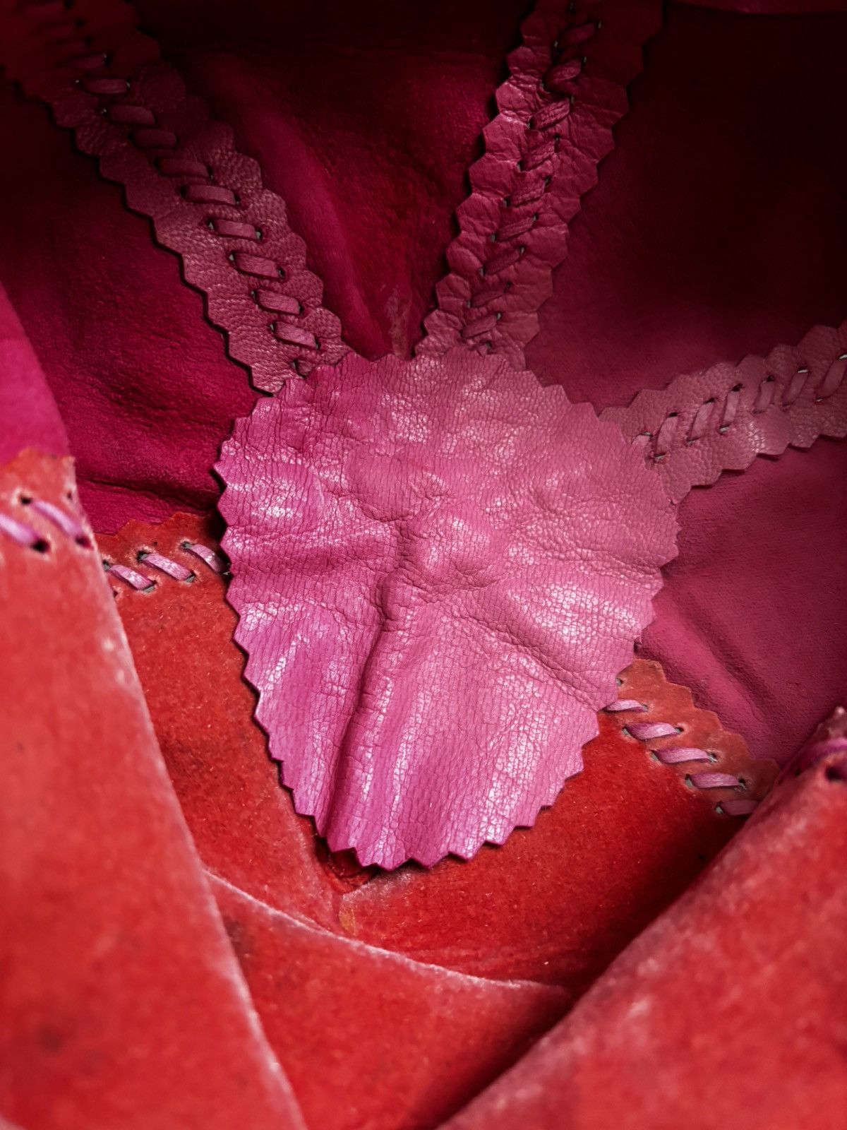 Other Pink Handmade Leather Cap Size ONE SIZE - 5 Thumbnail
