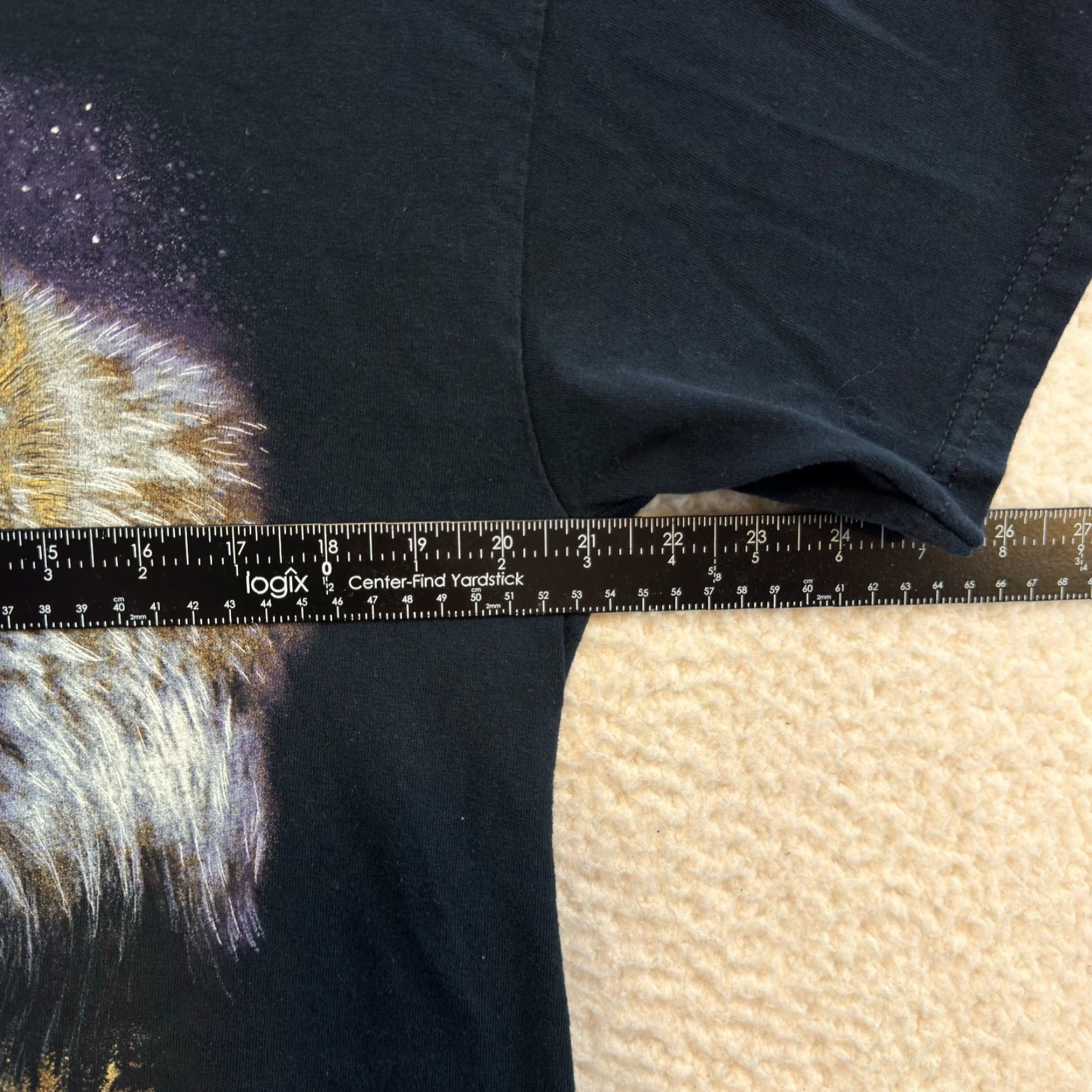 Native VINTAGE Wolf T-Shirt Large Black Graphic Yellowstone Moon Animal Native Shirt Size US L / EU 52-54 / 3 - 4 Thumbnail