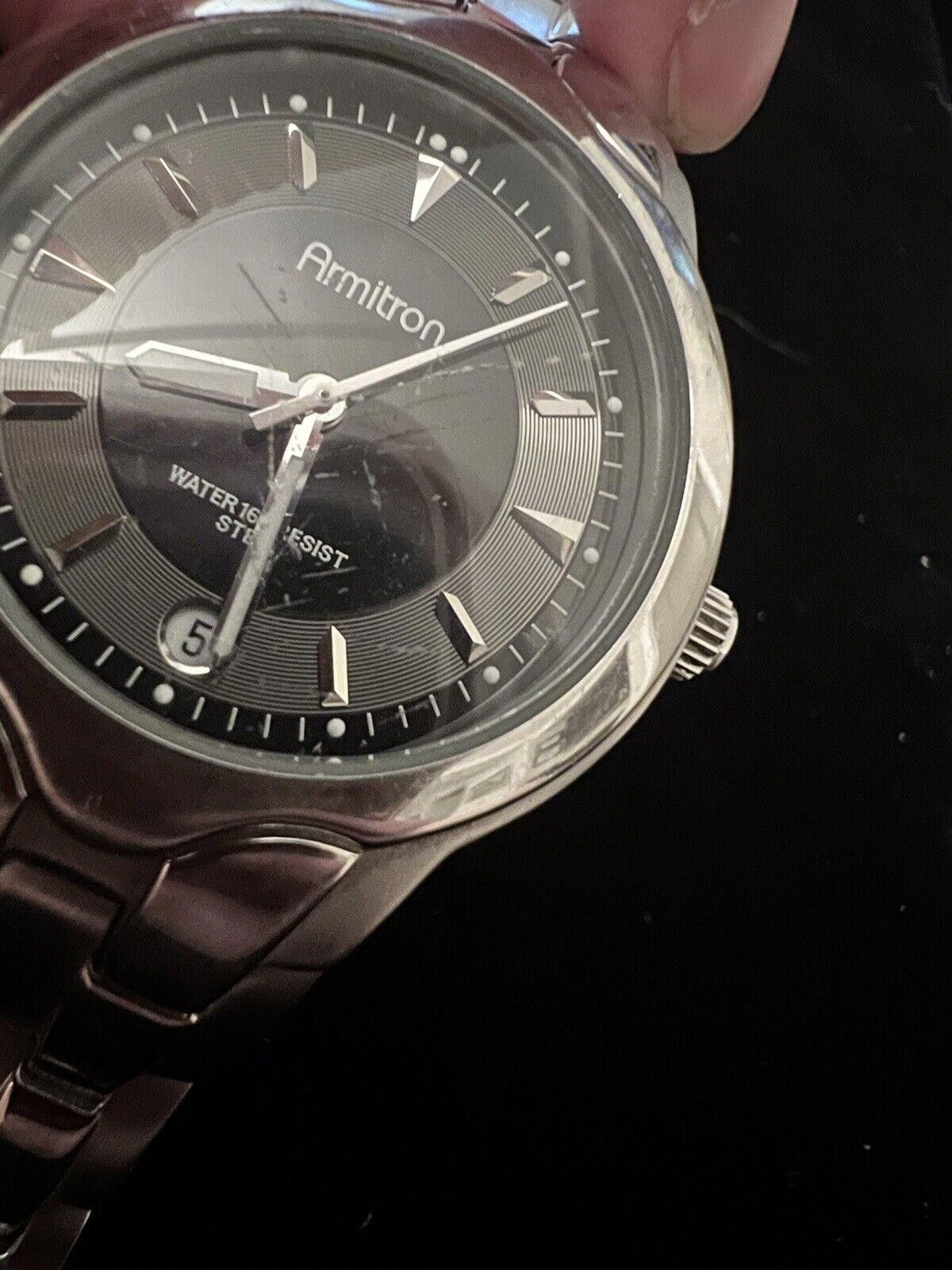 Designer Armitron Men's Watch Stainless Steel New Battery Size ONE SIZE - 2 Thumbnail
