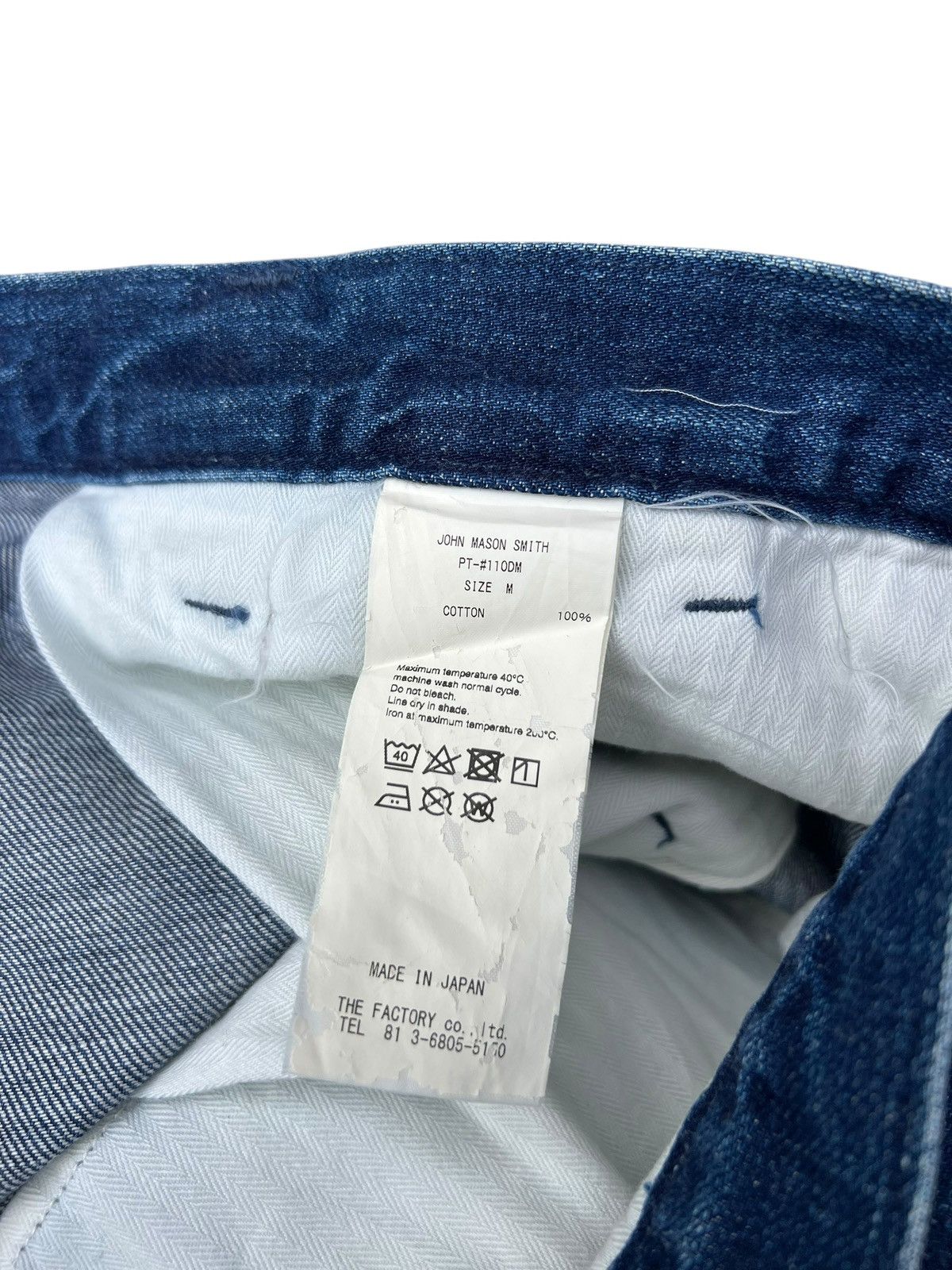 5351 POUR LES HOMMES John Mason Smith Japan Denim Trouser Pant Size US 32 / EU 48 - 15 Thumbnail