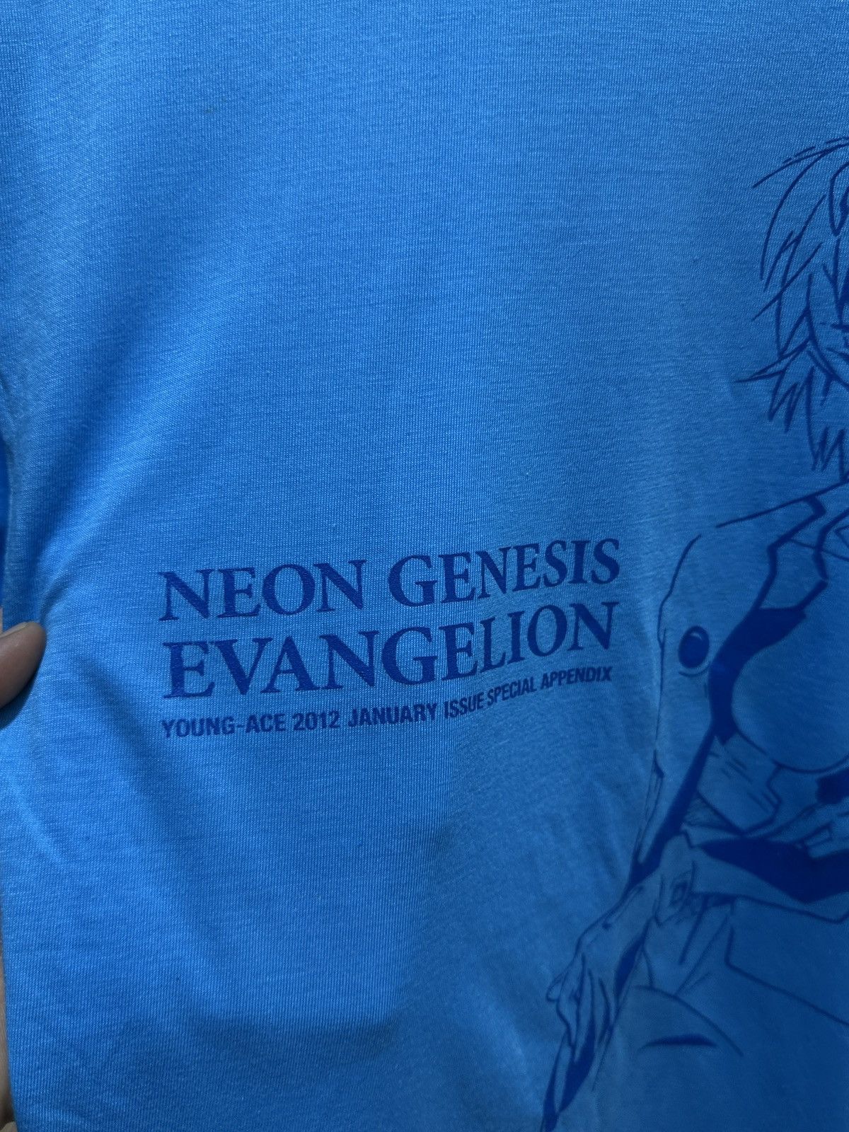 Anime 2012 Young Ace Rei Ayanami Evangelion Anime Tshirt Size US M / EU 48-50 / 2 - 4 Thumbnail
