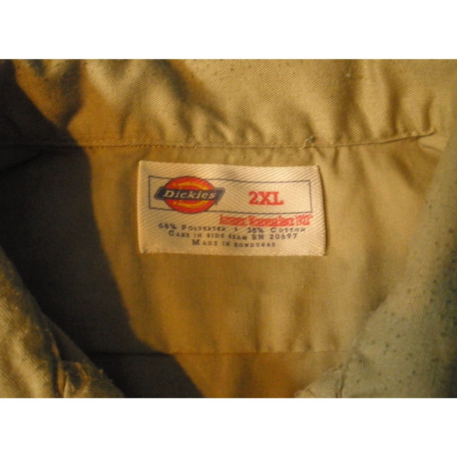 Dickies Dickies Shirt Button-Up Short Sleeve Logo Workwear Mens 2XL Beige Size US XXL / EU 58 / 5 - 6 Thumbnail