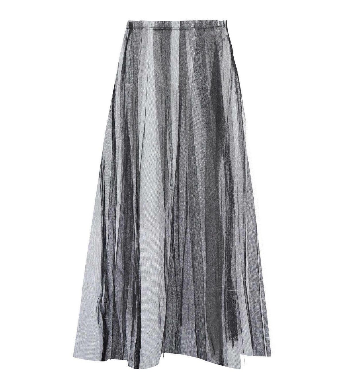 Maison Margiela o1y0625 Maxi Skirt in Black/Gray Size 26" / US 2 / IT 38 - 1 Thumbnail
