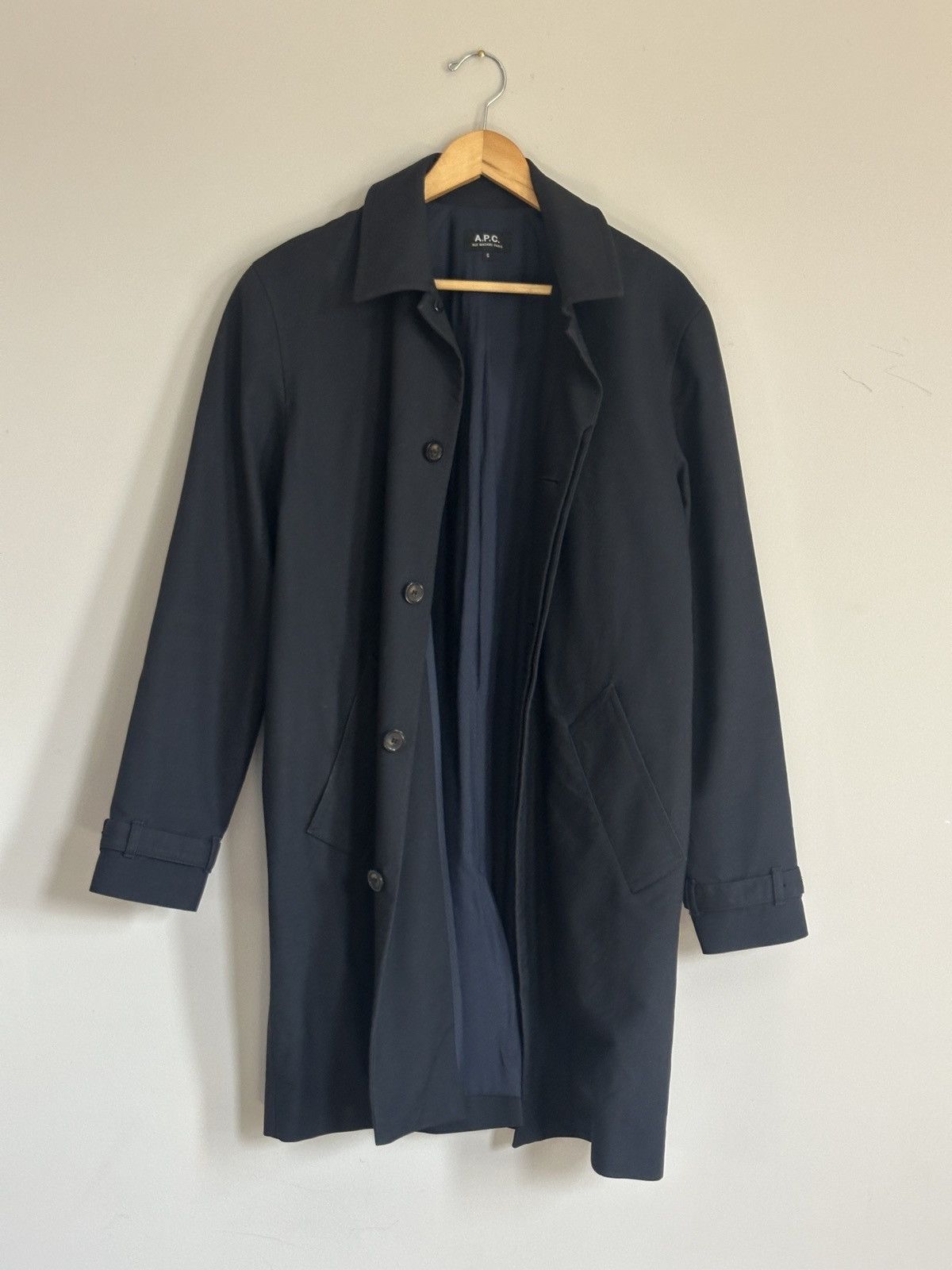 A.P.C. Navy Trench Coat Size US S / EU 44-46 / 1 - 5 Thumbnail
