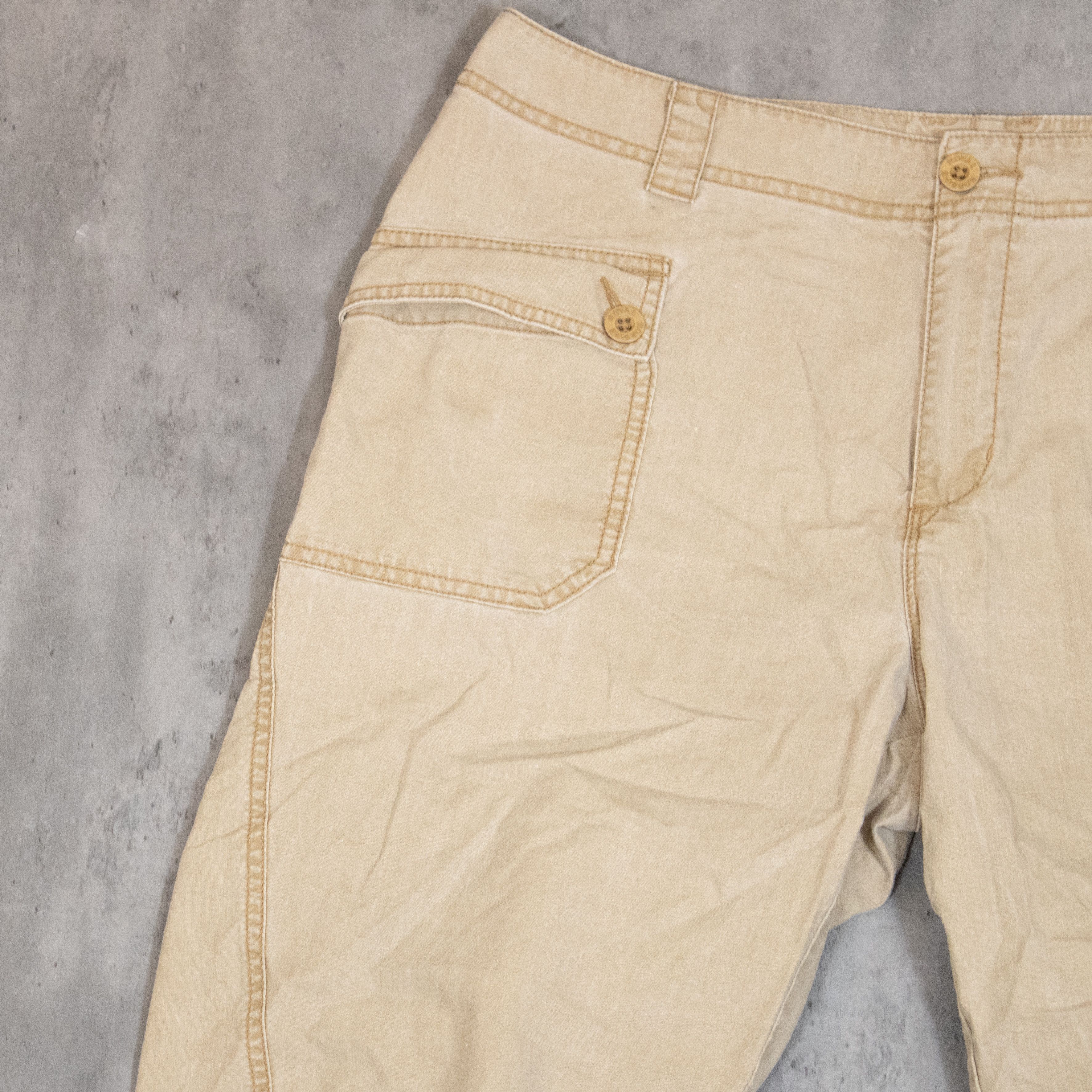 Royal Robbins Y2K 2000s Royal Robbins Front Pocket Baggy Tan Shorts Size US 35 - 7 Thumbnail