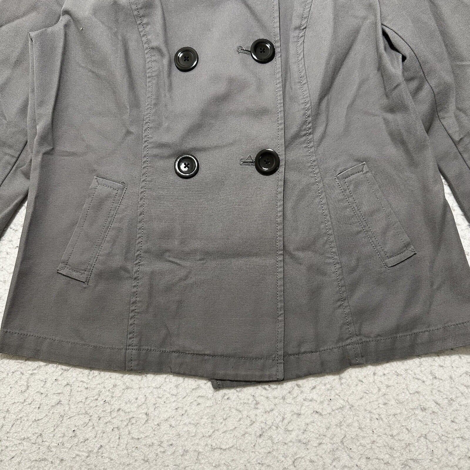 Old Navy Old Navy Small Double Breasted Jean Military Jacket Gray Size S / US 4 / IT 40 - 3 Thumbnail