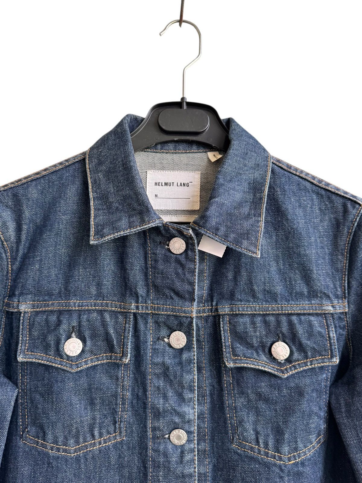 Designer × Helmut Lang Vintage 80s Helmut Lang Classic Denim Trucker jacket Size US XXS / EU 40 - 8 Thumbnail