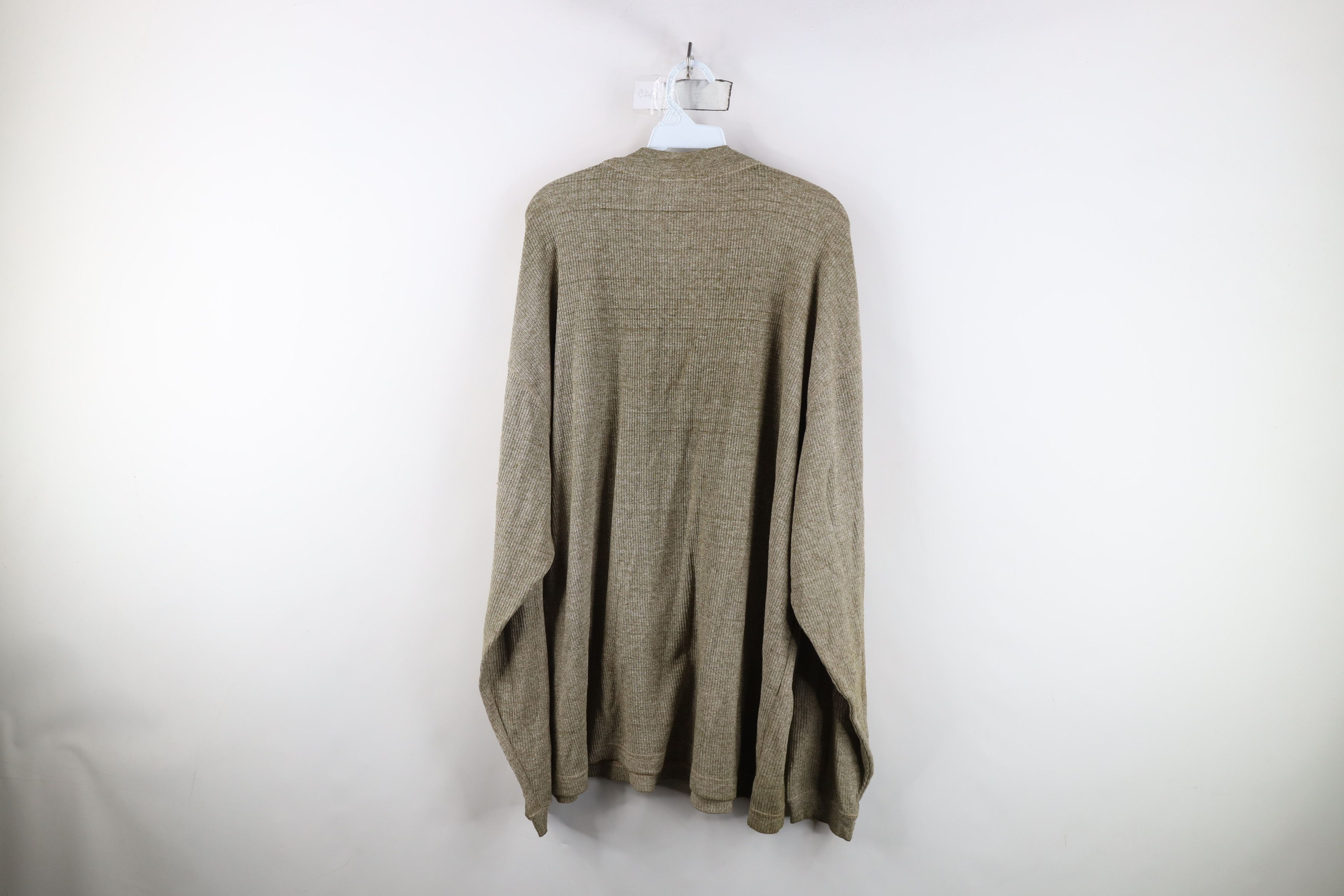 Vintage Vintage 90s Streetwear Blank Thermal Knit Henley T-Shirt Size US XXL / EU 58 / 5 - 12 Thumbnail