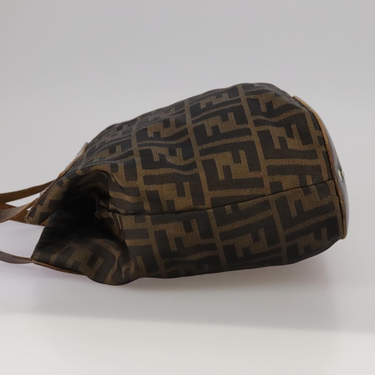 Fendi FENDI Zucca Canvas Hand Bag Brown Black Size ONE SIZE - 4 Thumbnail