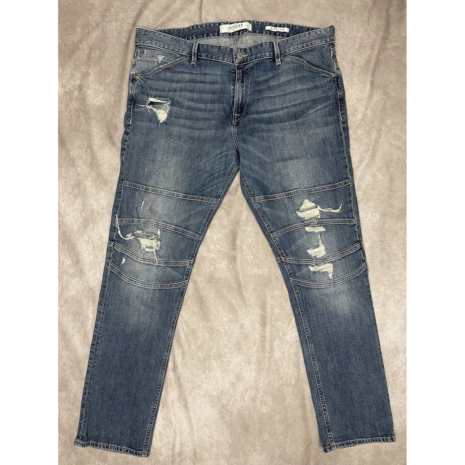 Guess Guess Mens Jeans size 38x30 Slim Taper Moto Tapered Stretch Size US 38 / EU 54 - 2 Thumbnail