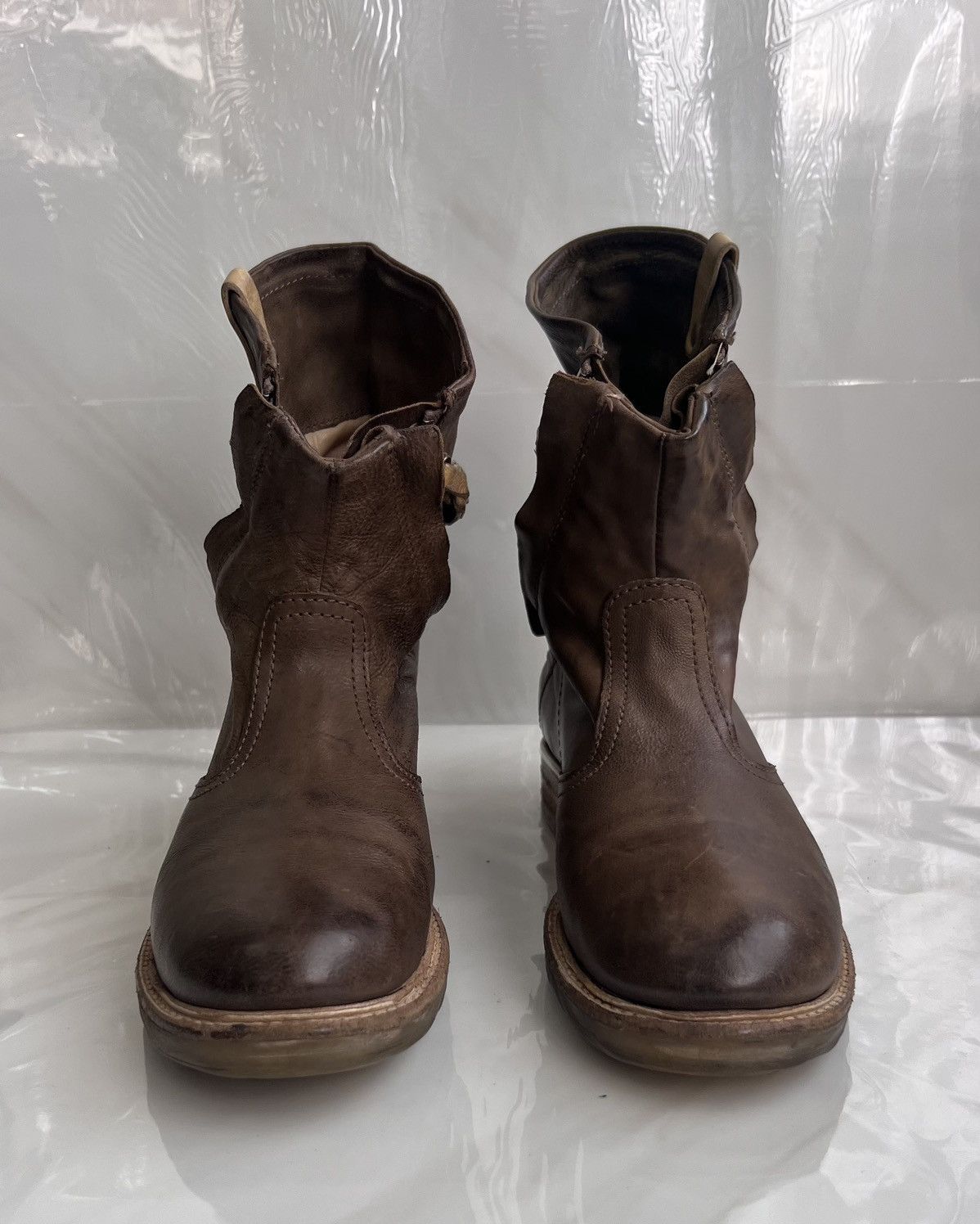 A.S.98 As 98 Airstep Zipper Boho Biker brown distressed boot Size US 8 / IT 38 - 2 Thumbnail