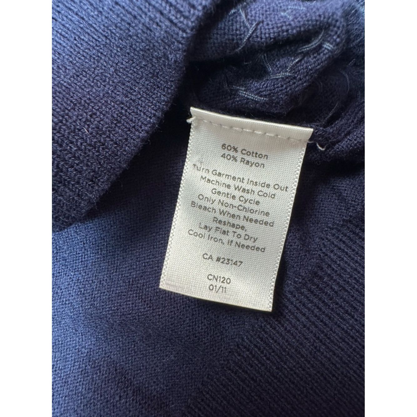 Talbots Talbots Navy Sequin Front Short Sleeve Cotton Blend Cardiga Size XL / US 12-14 / IT 48-50 - 6 Thumbnail