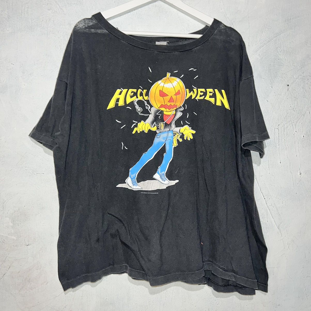 T-shirt Helloween Seven Keys Tour 87 - Homme, Noir, 100% Coton, Coupe Standard - Merchandising Officiel