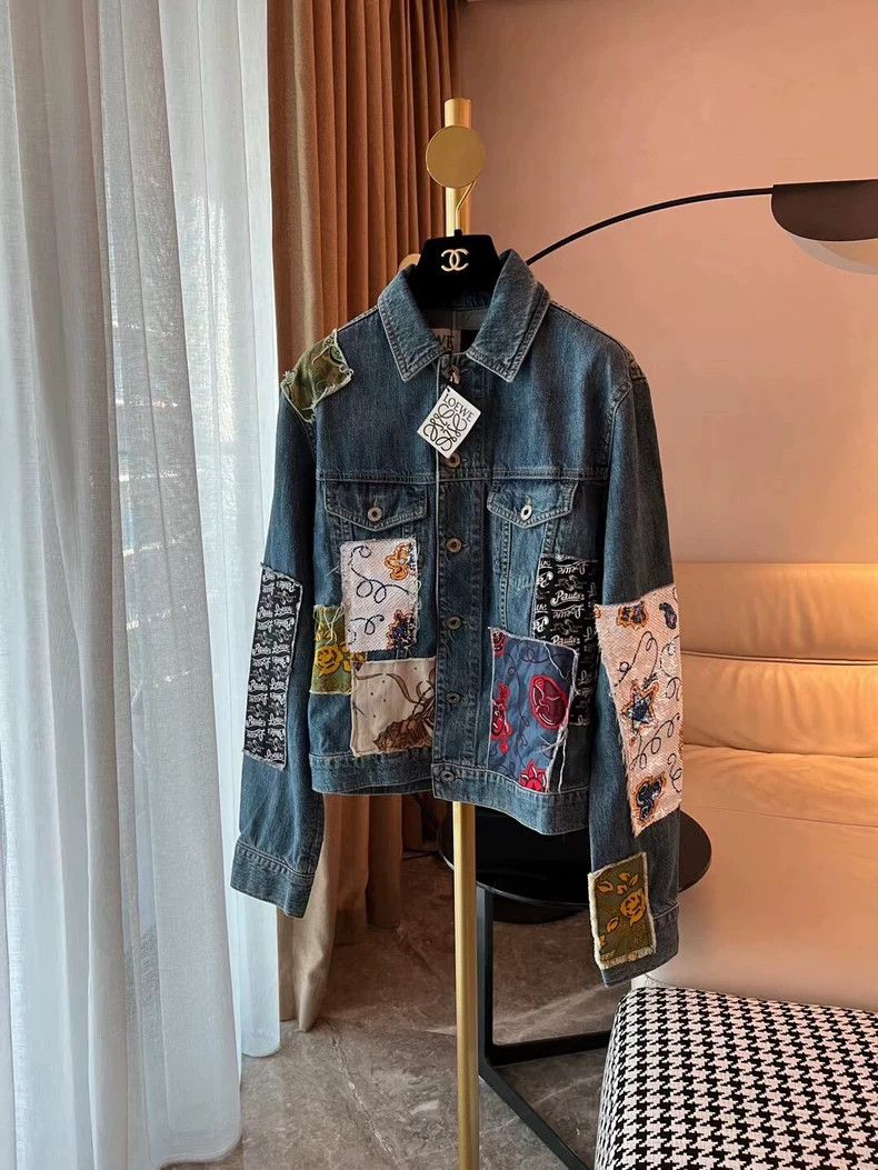 Loewe LOEWE Bright patch doodle painted denim jacket Size M / US 6-8 / IT 42-44 - 2 Thumbnail