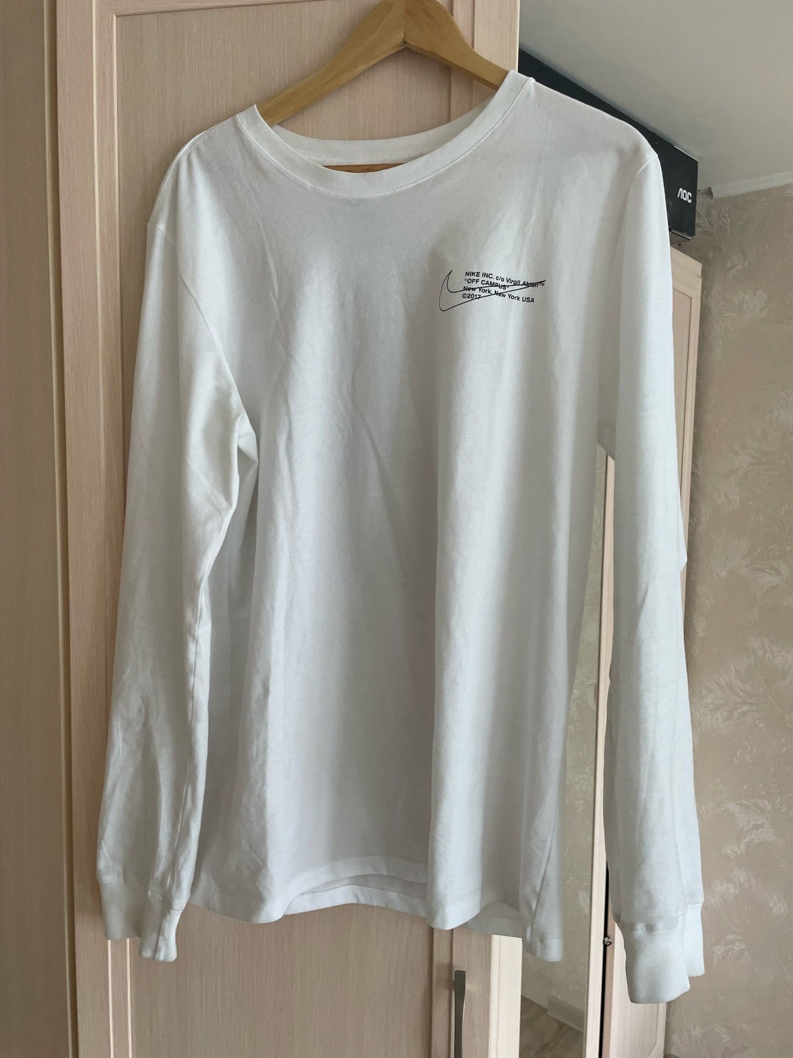 image of Nike Off-White Off Campus Longsleeve, Men's (Size XL)