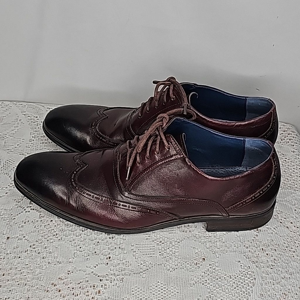 Vintage Foundry Vintage Foundry Co. Cherry wood black toes wingtip shoes 11 Size US 11 / EU 44 - 1 Thumbnail