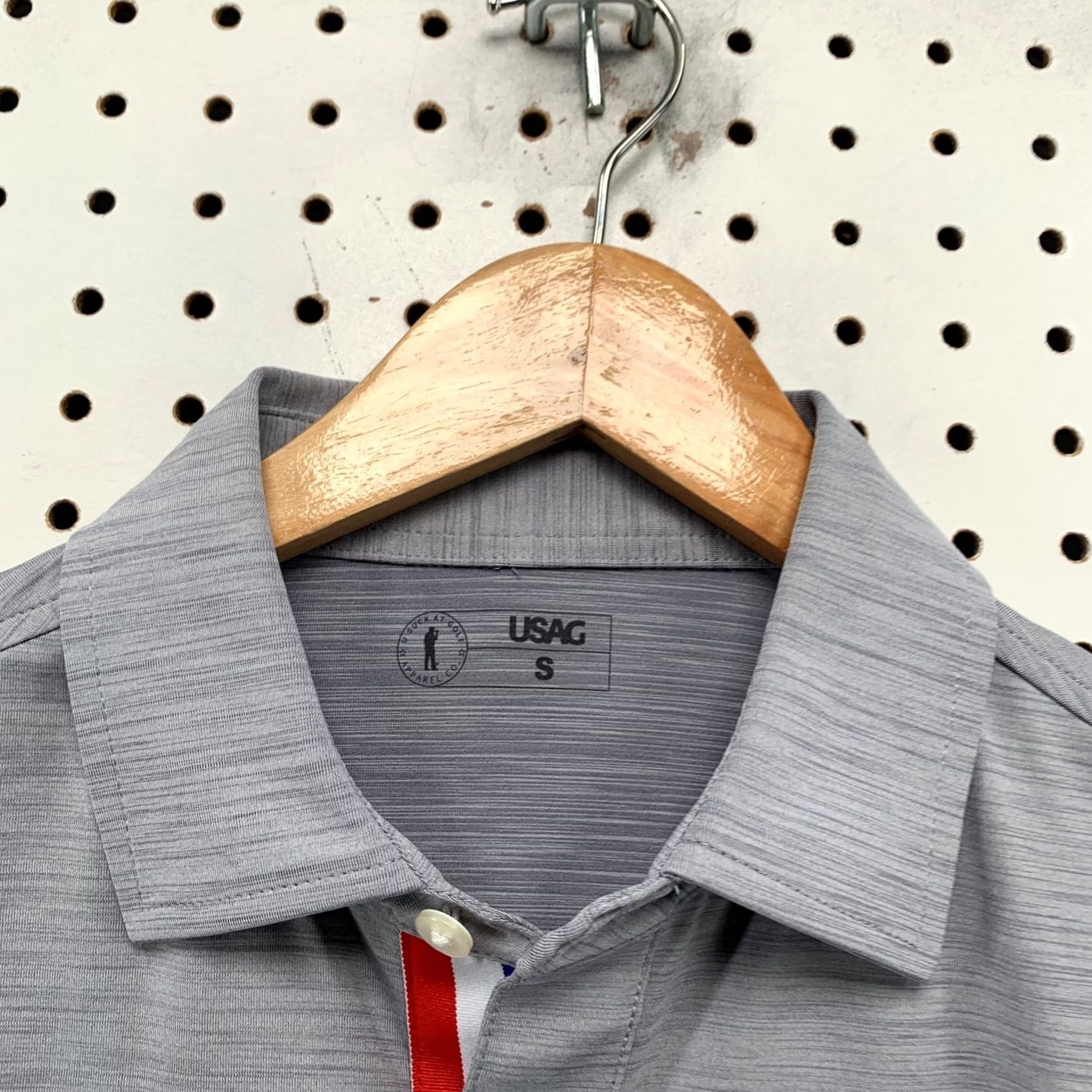 Vintage USAG Polo Shirt Mens S Gray Short Sleeve Active Preppy Golf Size US S / EU 44-46 / 1 - 3 Thumbnail