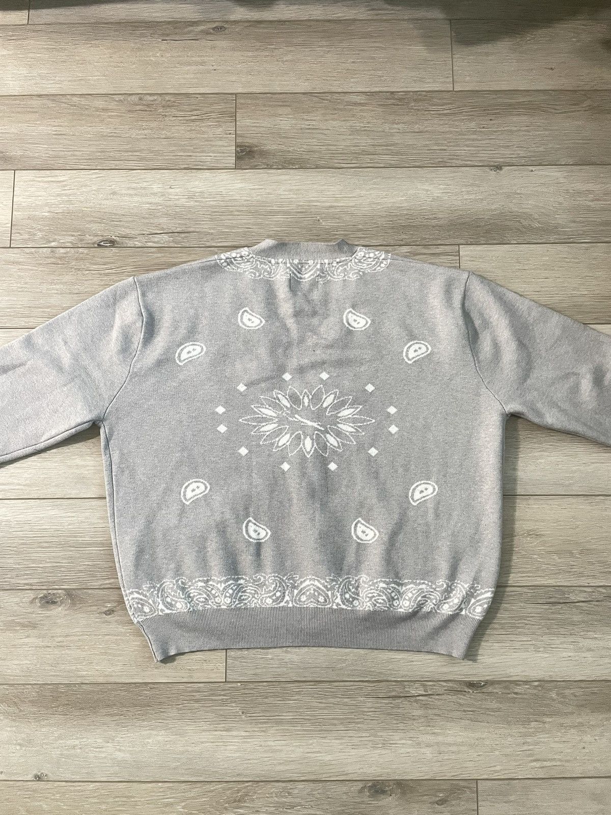 Fugazi FUGAZI PAISLEY KNIT CARDIGAN - GREY Size US XL / EU 56 / 4 - 2 Thumbnail