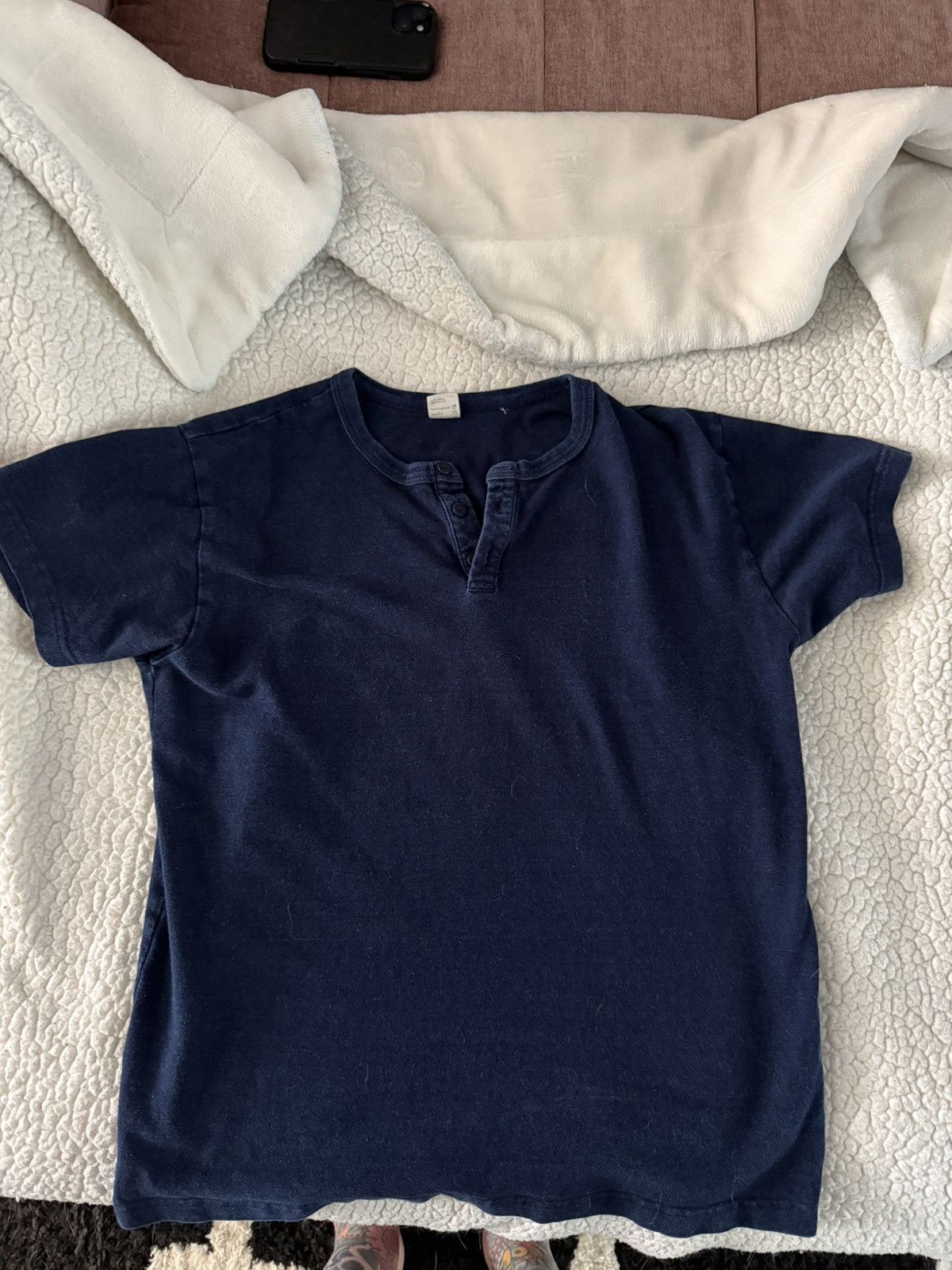 Medium indigo dyed 3sixteen Henley