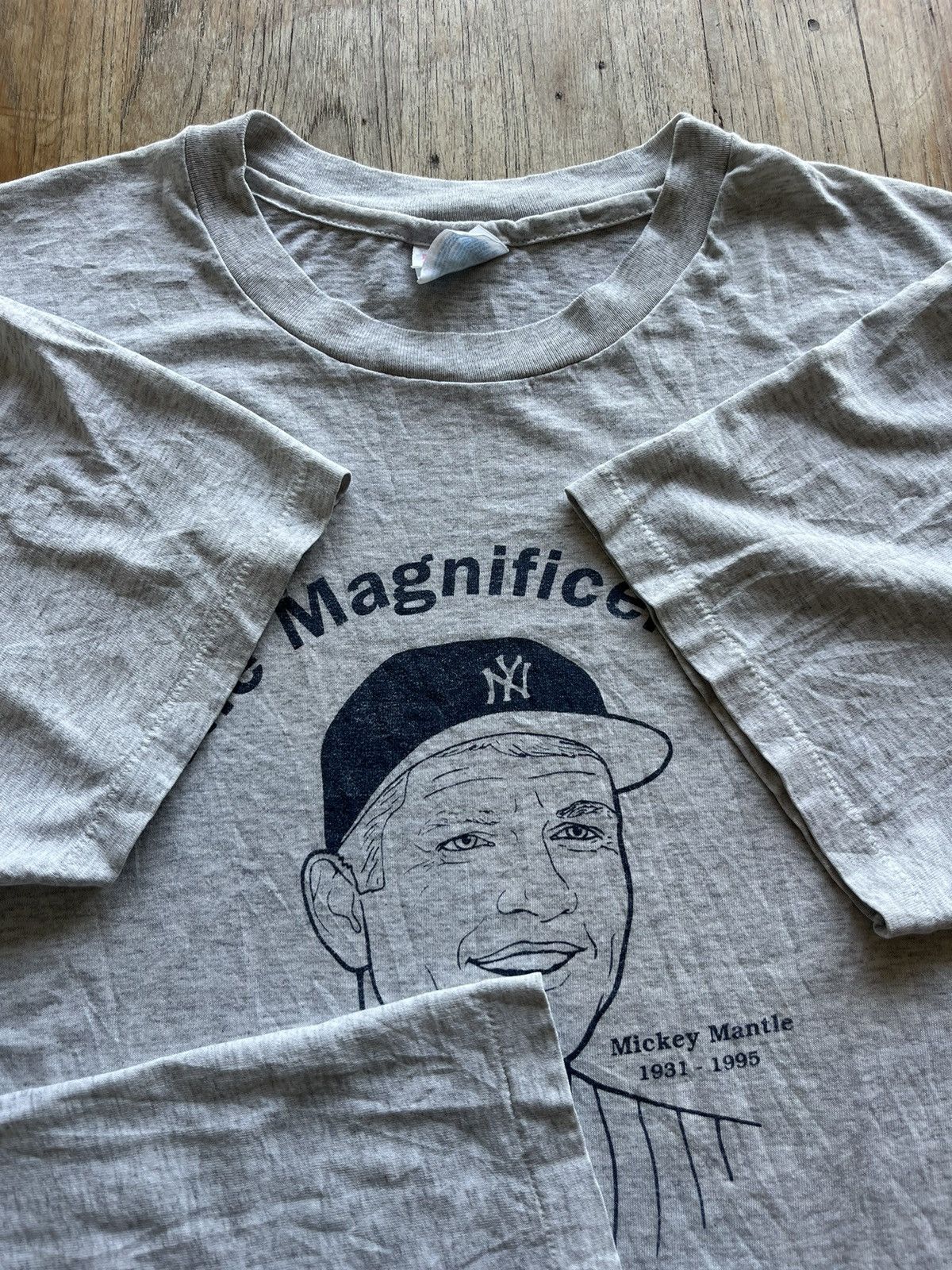 MLB × Vintage Vintage THE MICK (Mickey Mantle) A True Legend 90’ T-shirt Size US L / EU 52-54 / 3 - 7 Thumbnail