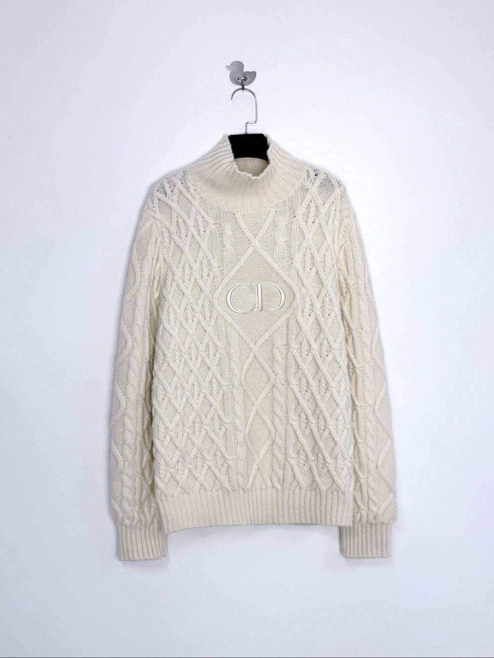 Dior Dior Cable Knit CD Logo Cashmere Sweater Size M Size US M / EU 48-50 / 2 - 1 Thumbnail