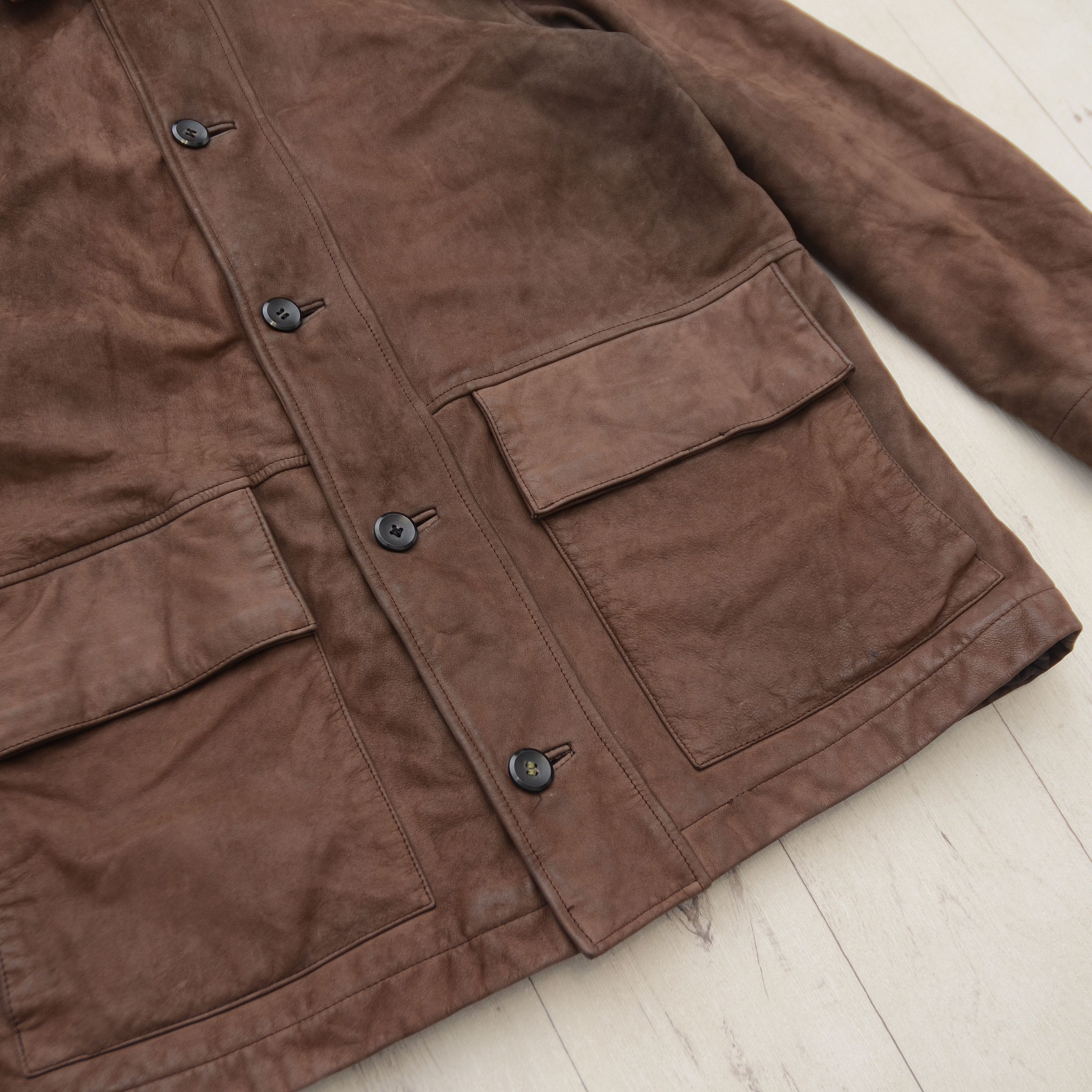 Timberland Vintage Y2K 2001 Timberland Brown Purple Leather Jacket S Size US S / EU 44-46 / 1 - 5 Thumbnail