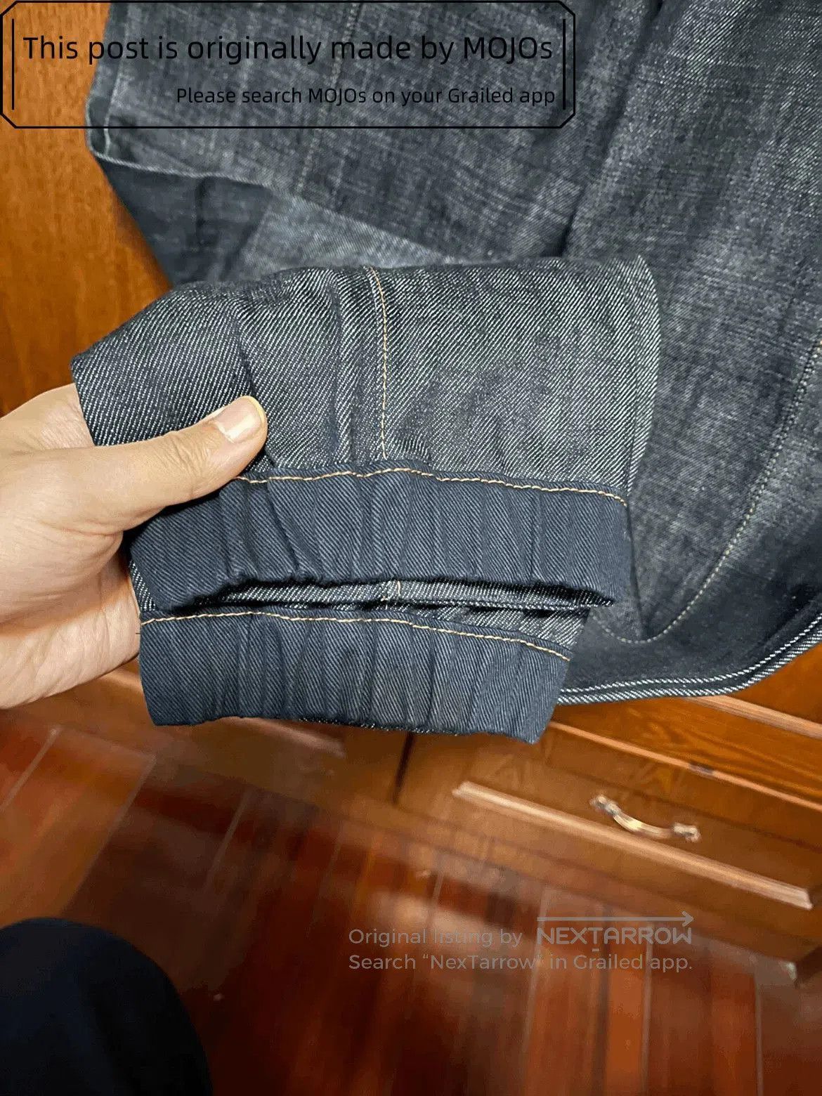 Prada Sz 32 Prada Back Pocket Logo Raw Denim mojos19471018. Size US 32 / EU 48 - 5 Thumbnail