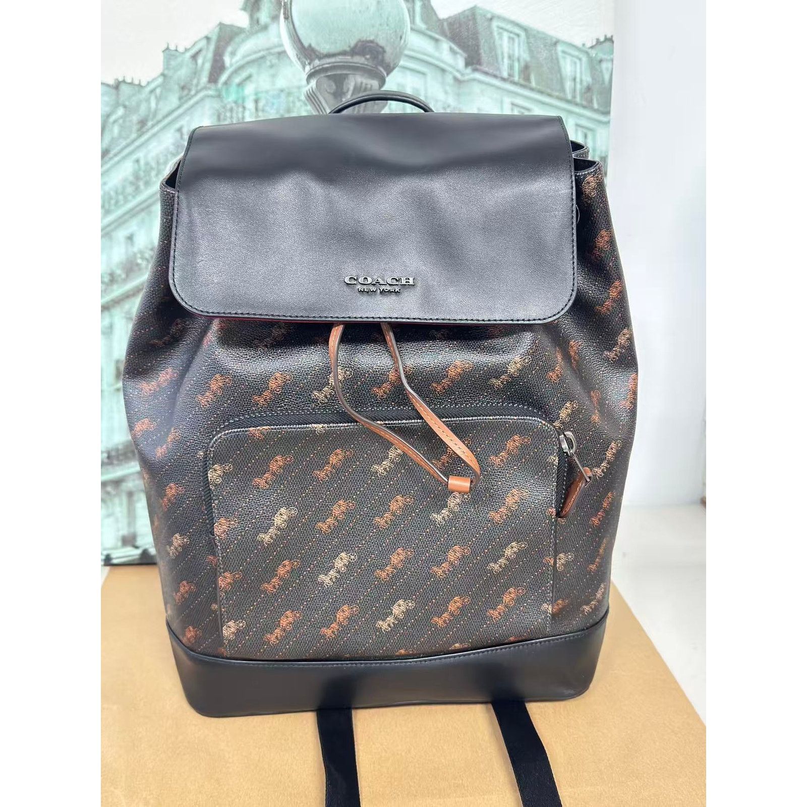 Coach Coach C4135 Turner Backpack Horse And Carriage Dot IN BLACK Size ONE SIZE - 1 Thumbnail