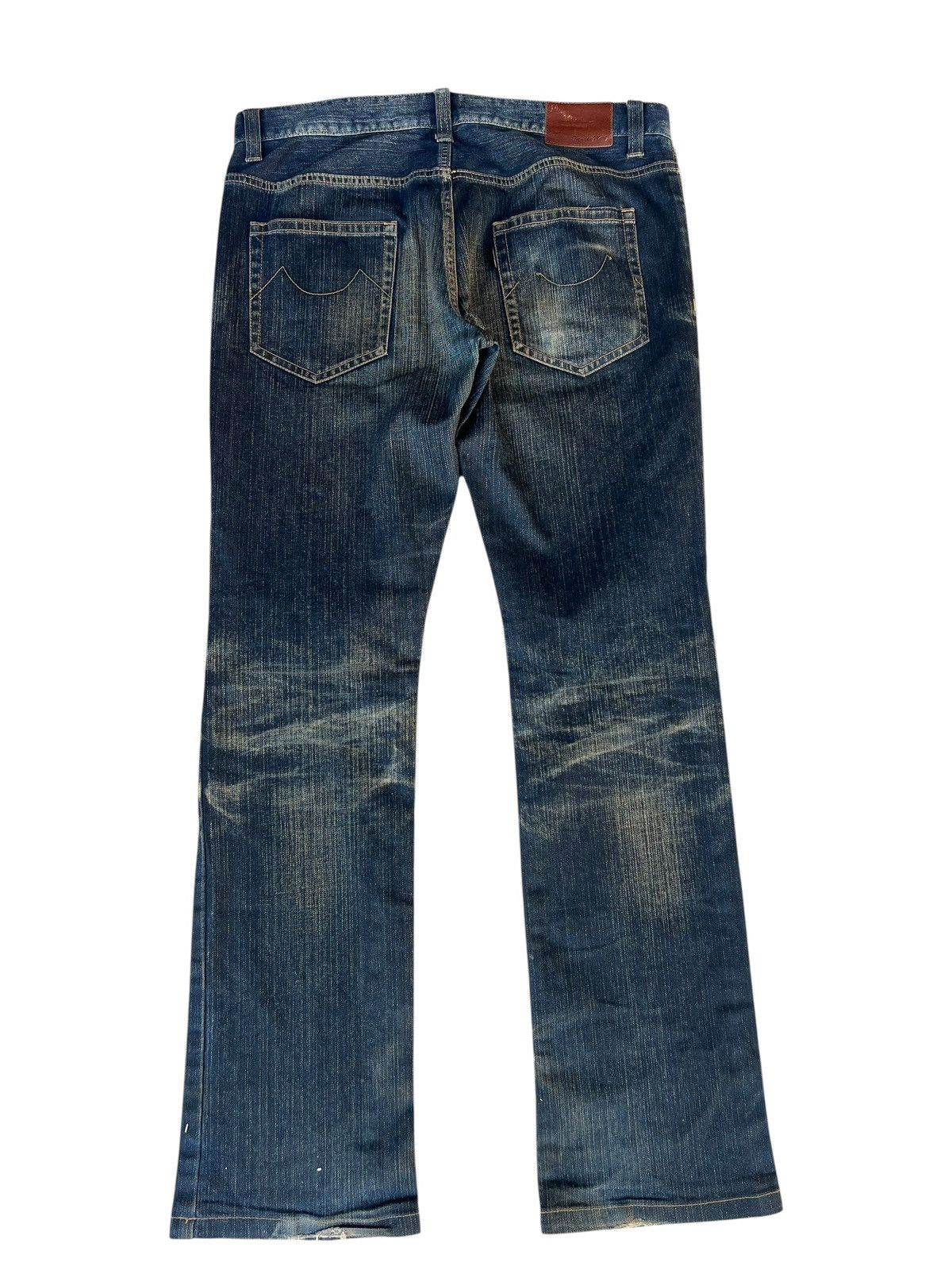 Tornado Mart Trashed Tornado Mart Distress Dirty Mud Denim Flare Jeans Size US 33 - 15 Thumbnail