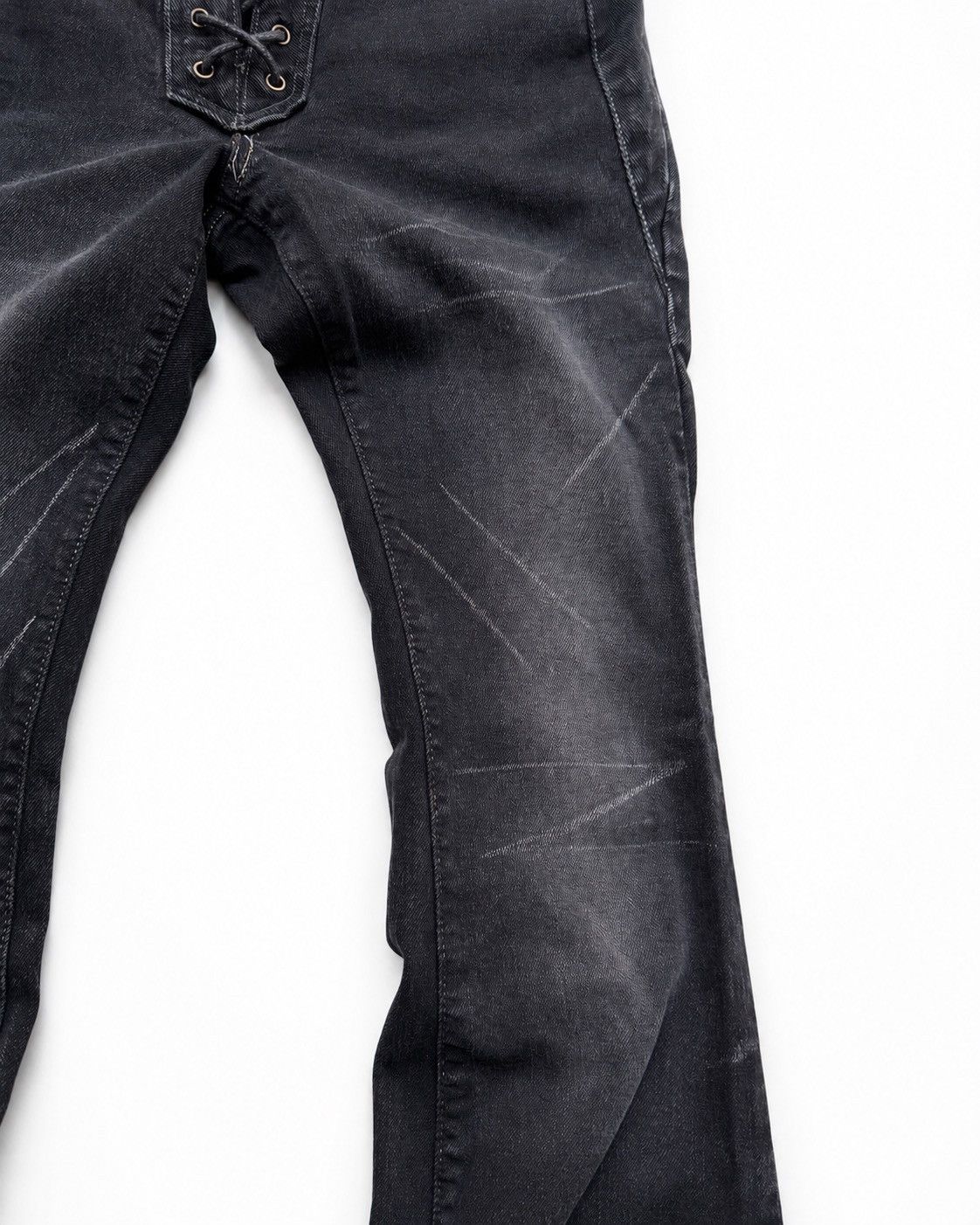 Japanese Brand Cute Georgia Love lace up flare jeans Size US 26 / EU 42 - 3 Thumbnail