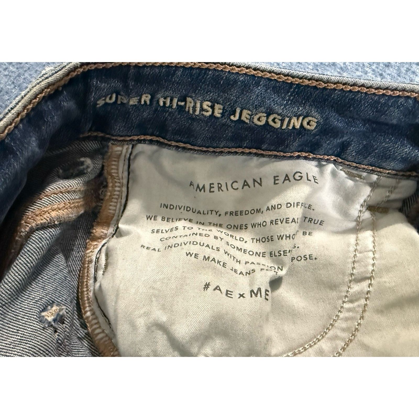 American Eagle Outfitters American Eagle Jeans Womens 4 Denim Pants Super Hi Rise Size 27" / US 4 / IT 40 - 9 Thumbnail