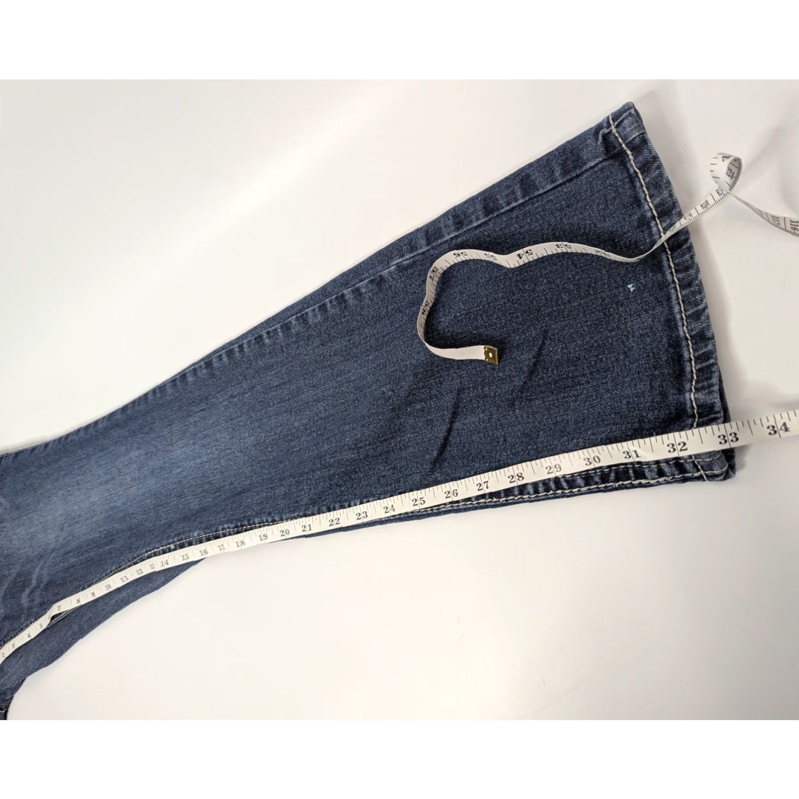 Vintage Shyanne Jeans Womens Bootcut Denim 28 Low Rise Embroidery Pocket Flap Button Zipper Blue Cotton Blend Size 28" / US 6 / IT 42 - 7 Thumbnail