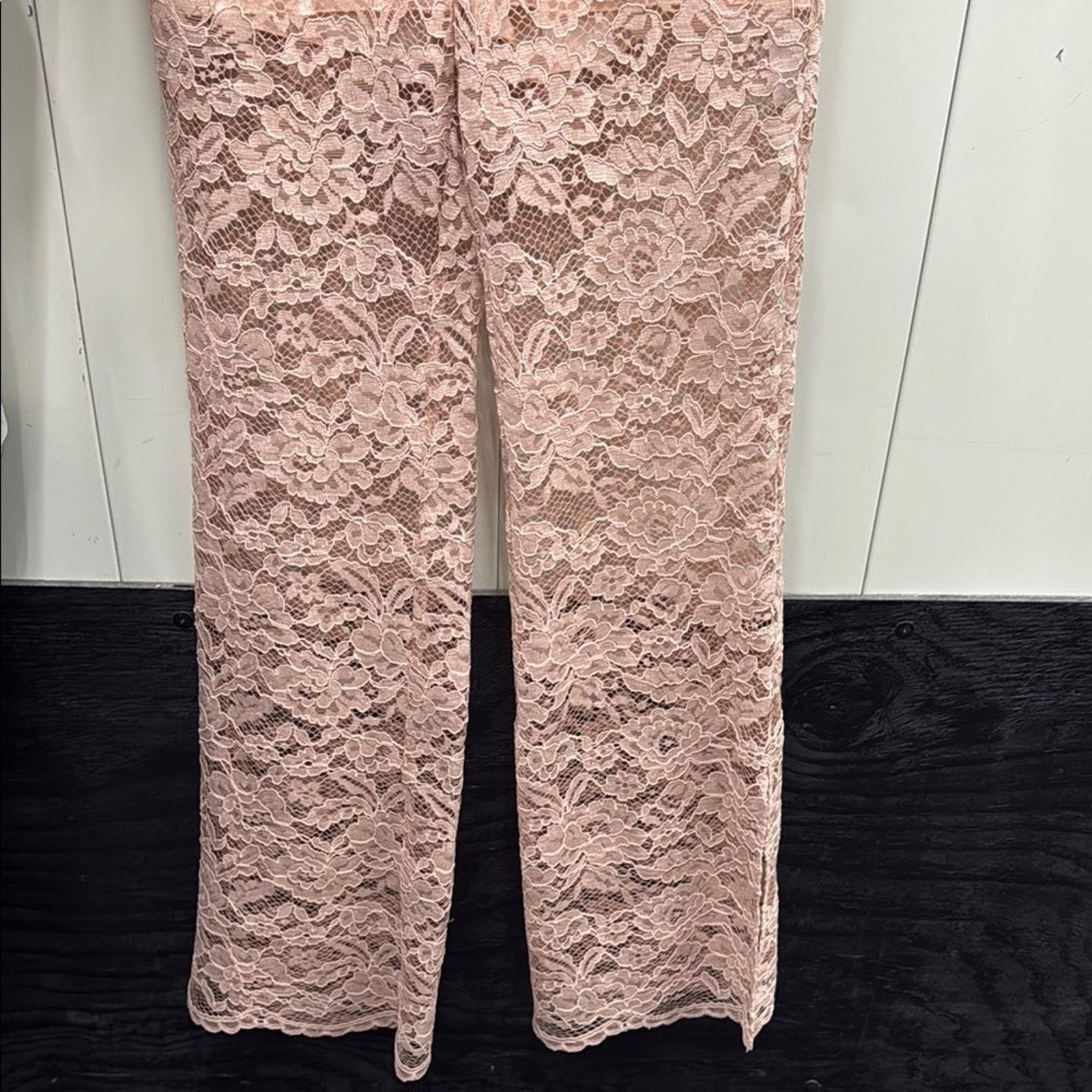 Blumarine NWT Blugirl Blush Lace Pants Size M Size 25" / US 0 / IT 36 - 2 Thumbnail