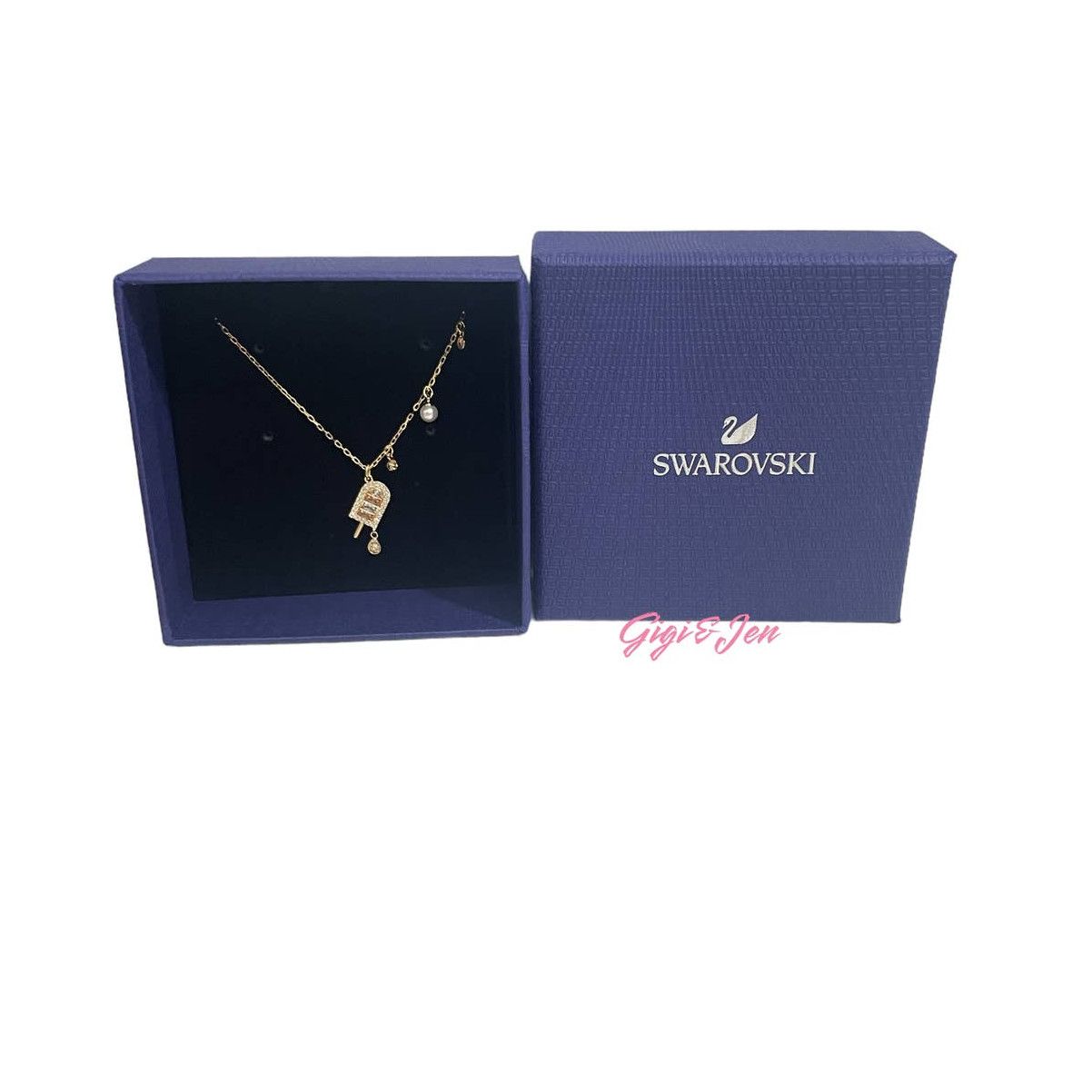 Swarovski No Regrets Ice Cream Pendant Necklace New