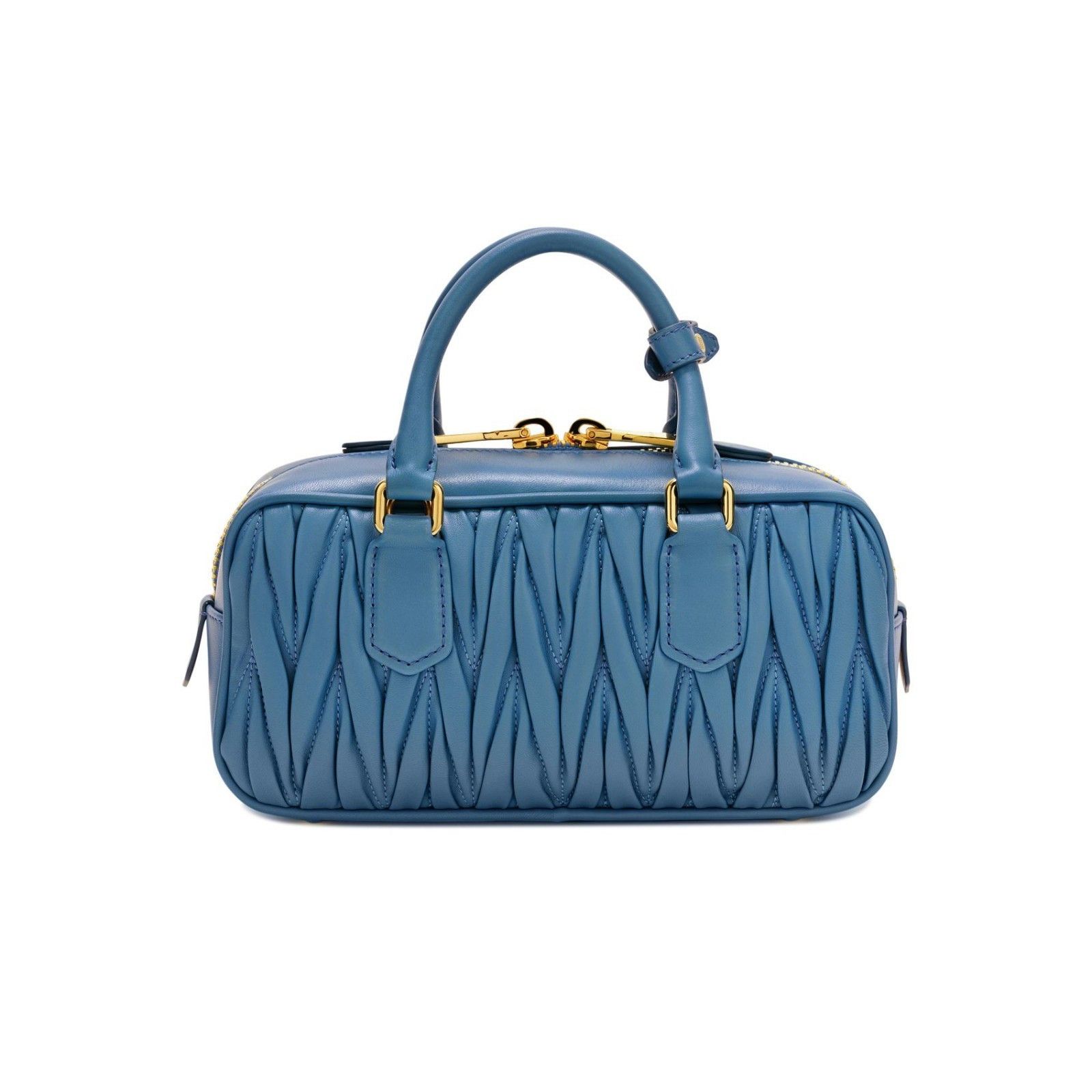 Miu Miu MIU MIU Arcadie Regular Blue Nappa Leather Handbag New And A Size ONE SIZE - 3 Thumbnail