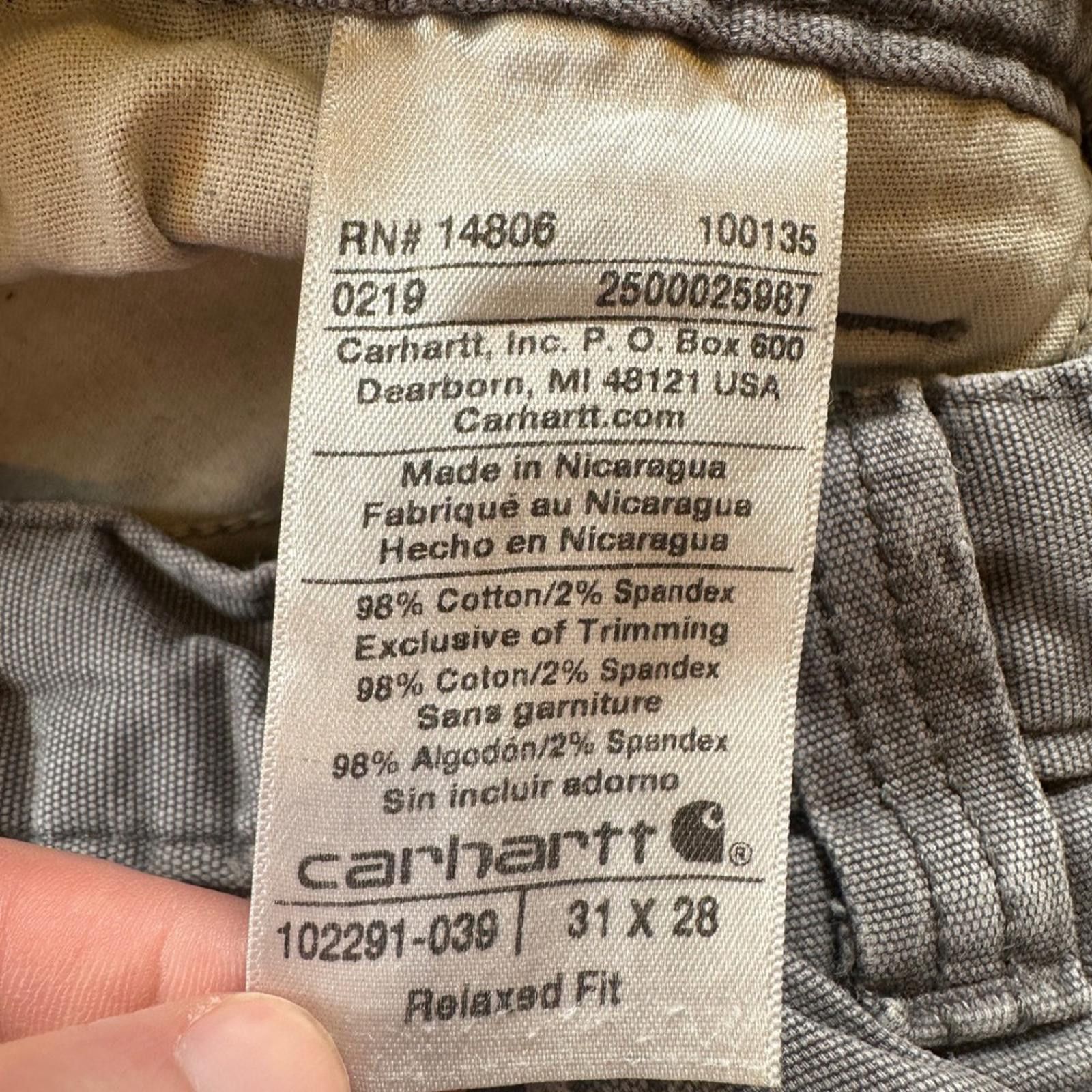 Carhartt Carhartt Relaxed Fit Carpenter Pants Men Gray 31x28 Workwear Size US 31 - 6 Thumbnail
