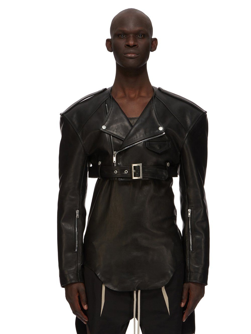 Rick Owens Cropped Jacket Black | Grailed