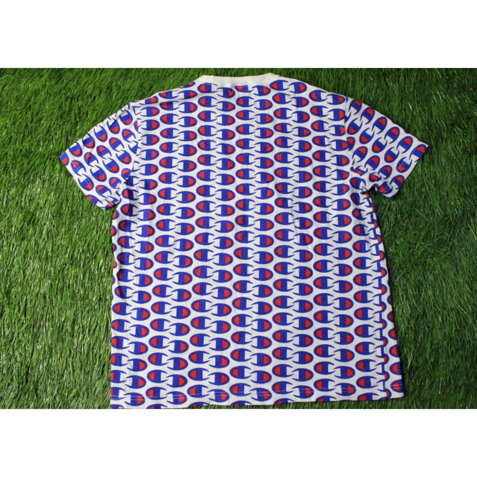 Champion Champion Monogram Original Men Short Sleeve Shirt T-Shirt Jersey Size S White Blue Red Jersey Cotton Men Shirts Size US S / EU 44-46 / 1 - 7 Thumbnail