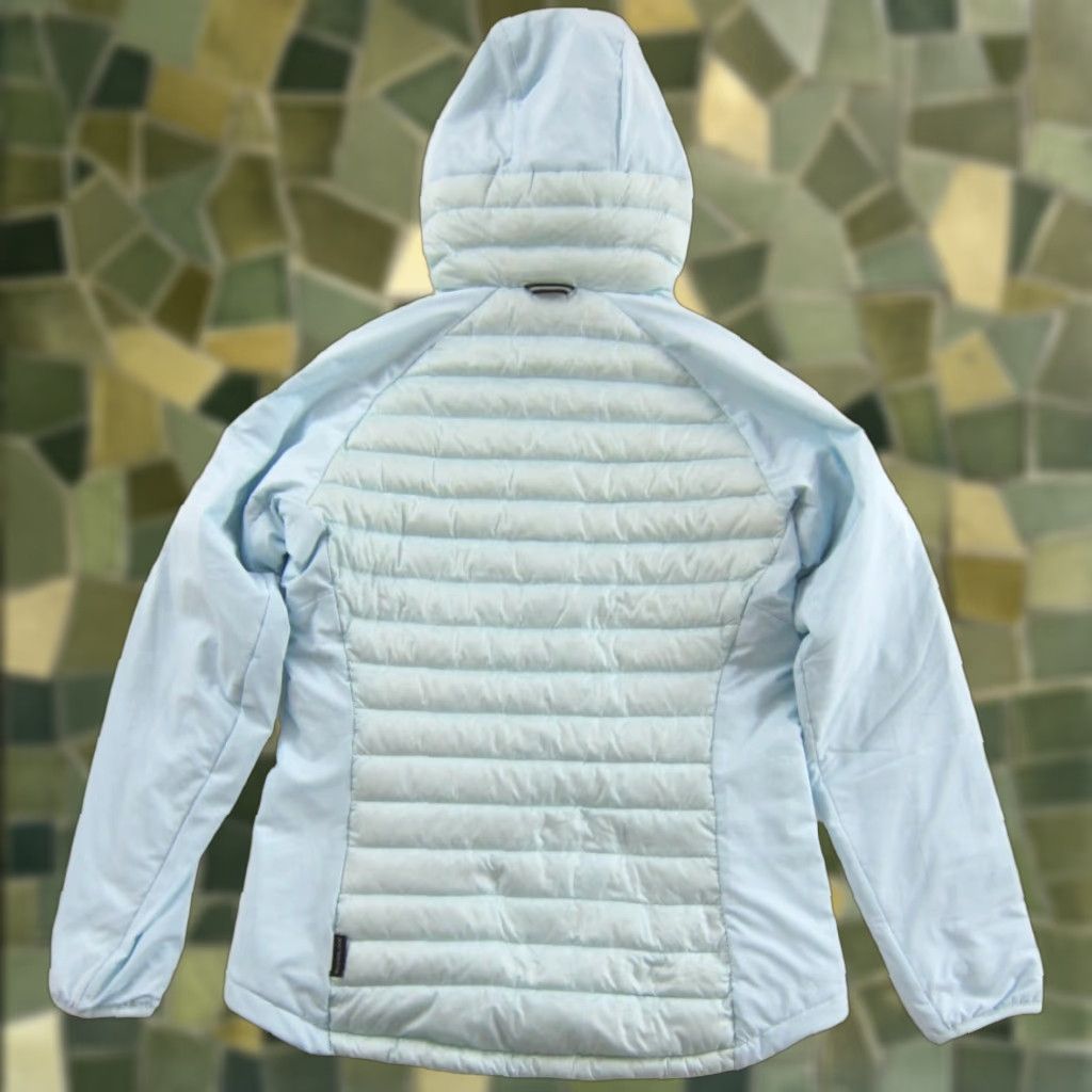 Jack Wolfskin Jack Wolfskin Light Blue Quilted Hooded Puffer Jacket Women M Down 700 Feather Blues Size M / US 6-8 / IT 42-44 - 1 Thumbnail