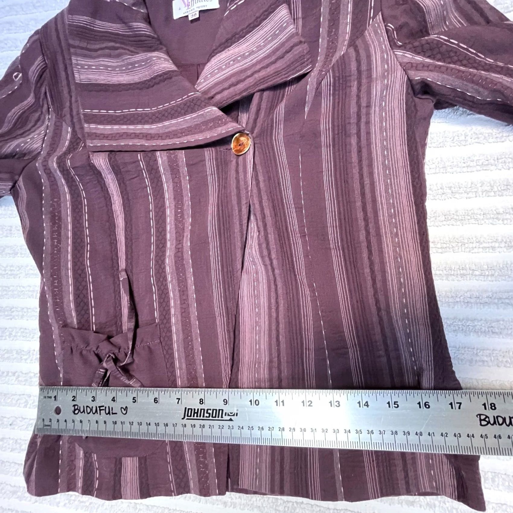 Vintage Affinities Armand Thiery Blazer Striped Purple Size 38 Size XS / US 0-2 / IT 36-38 - 5 Thumbnail