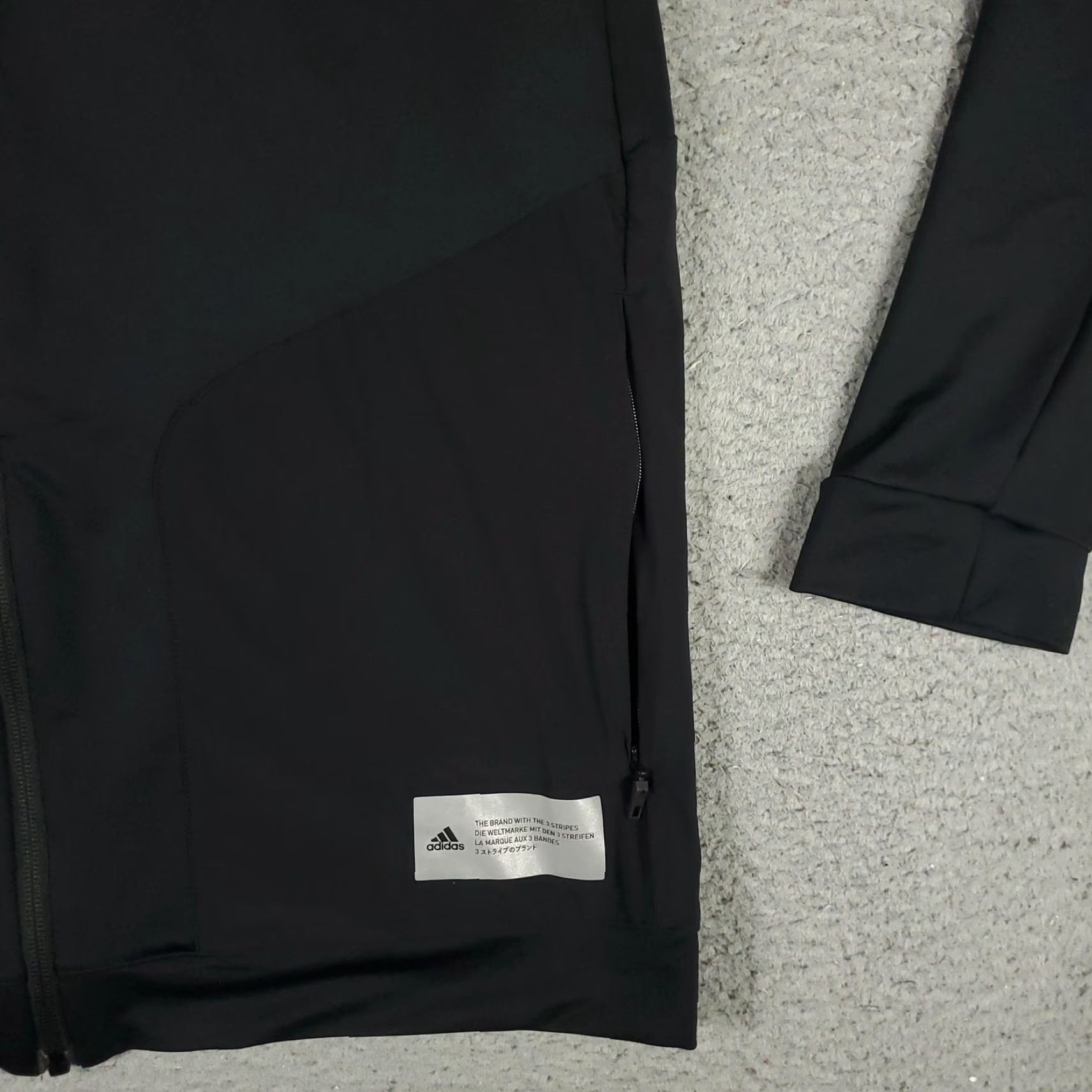 Adidas Adidas Hoodie Mens Large Black Full Zip Hooded Sweatshirt Size US L / EU 52-54 / 3 - 4 Thumbnail