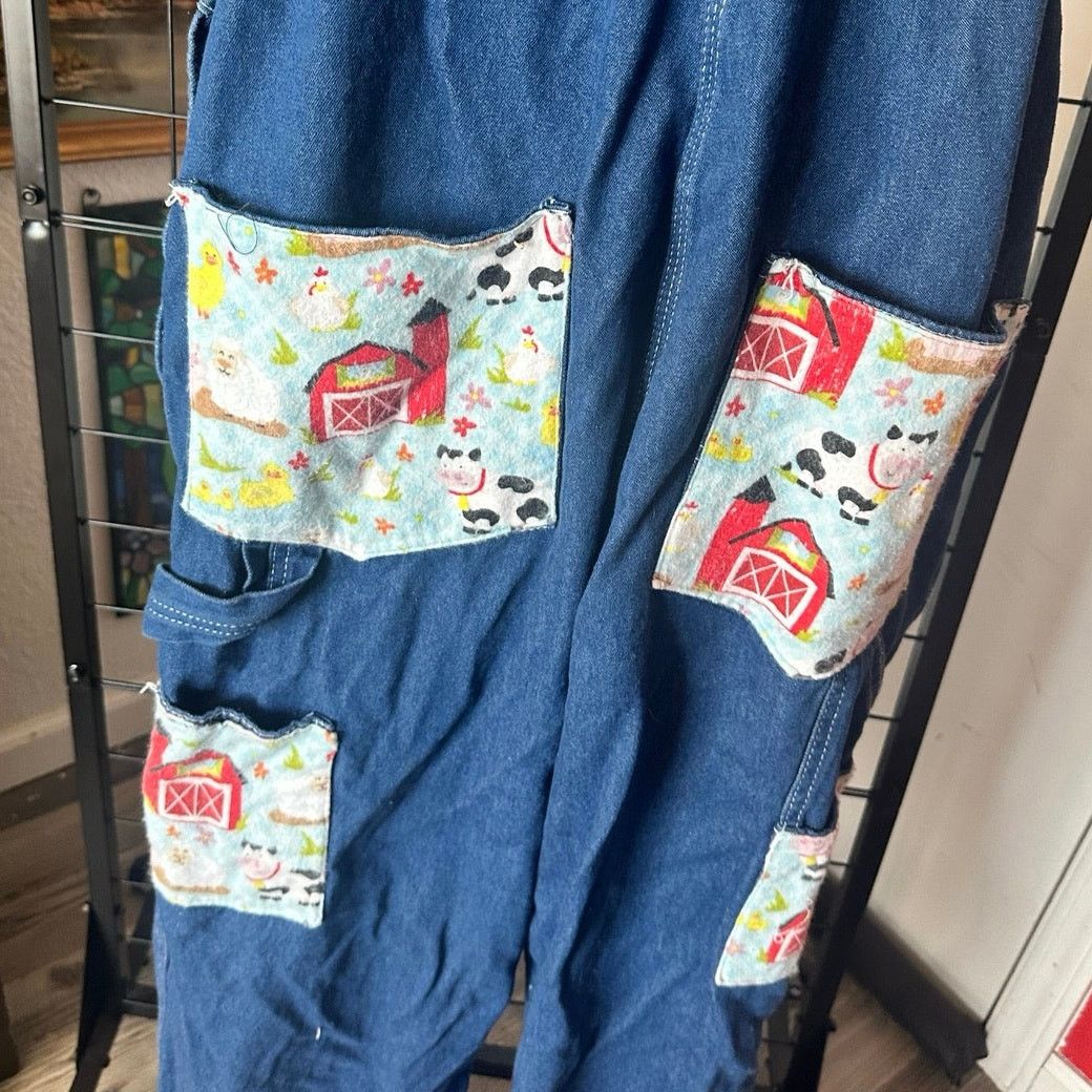 Other big smith dark blue cow patch overalls Size US 34 / EU 50 - 3 Thumbnail